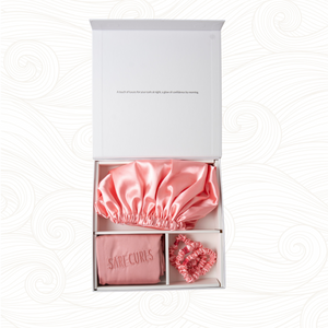 SARI CURLS | Schlaf- und Satin Box - Pink / White Satin Bundle SARI CURLS