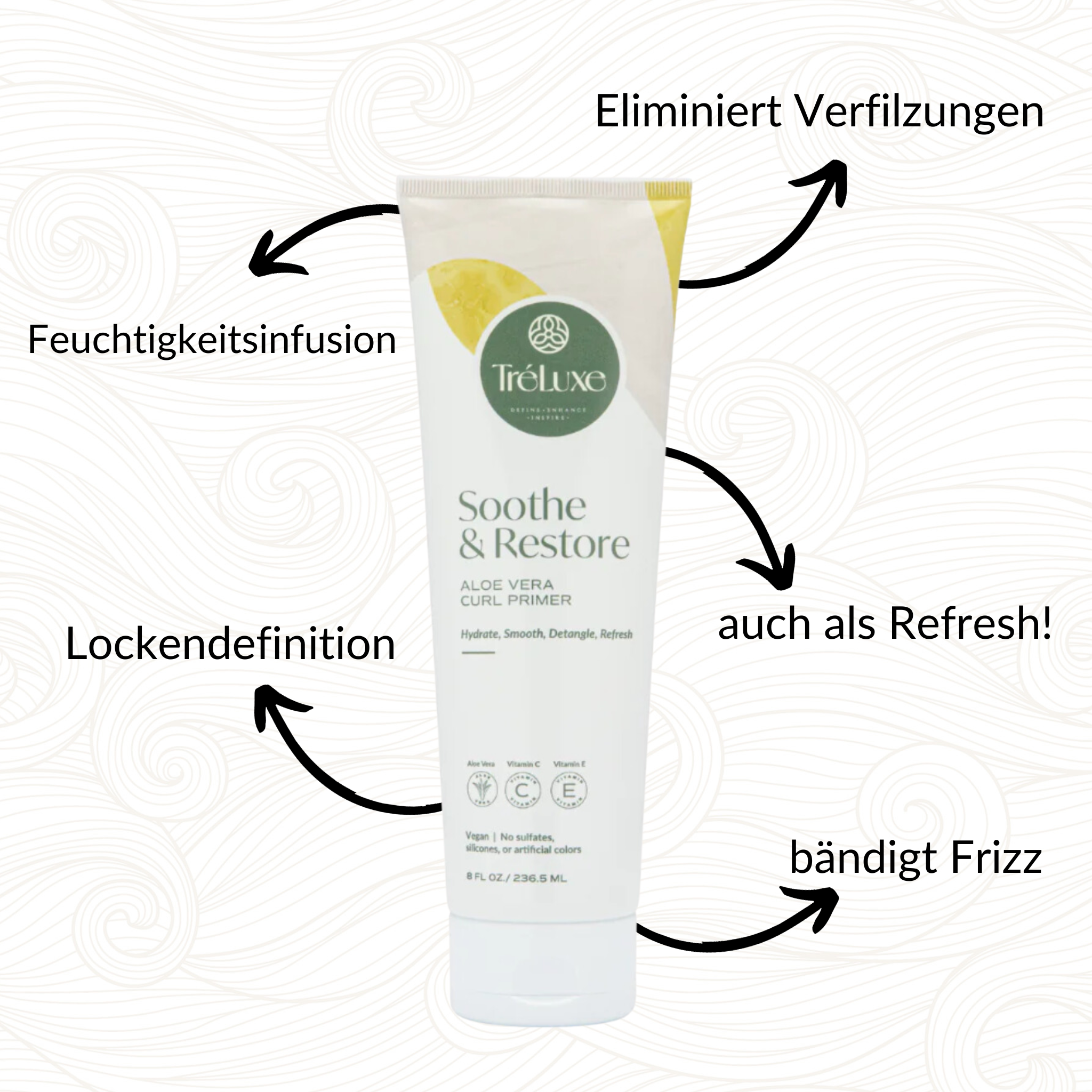 Tréluxe | Soothe & Restore Aloe Vera Curl Primer / 236ml Conditioner Tréluxe