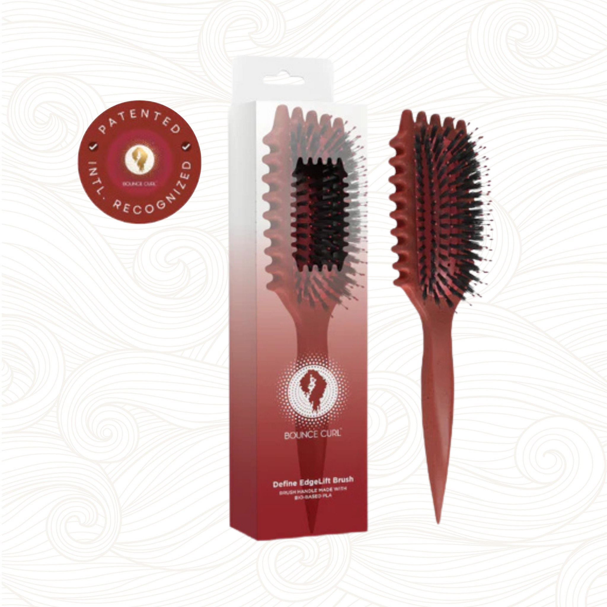 Bounce Curl | Define EdgeLift Brush - Brick Red (Burgunda Rot) Bürsten & Kämme Bounce Curl