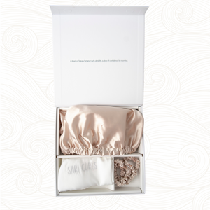 SARI CURLS | Schlaf- und Satin Box - Cream / White Satin Bundle SARI CURLS