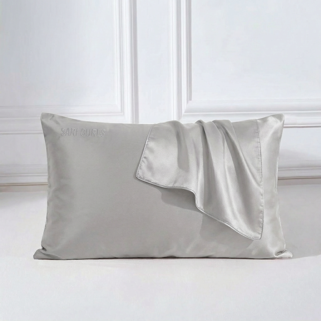 SARI CURLS | Silky 100% Bambus Kissenbezug - Grey Kissenbezug SARI CURLS