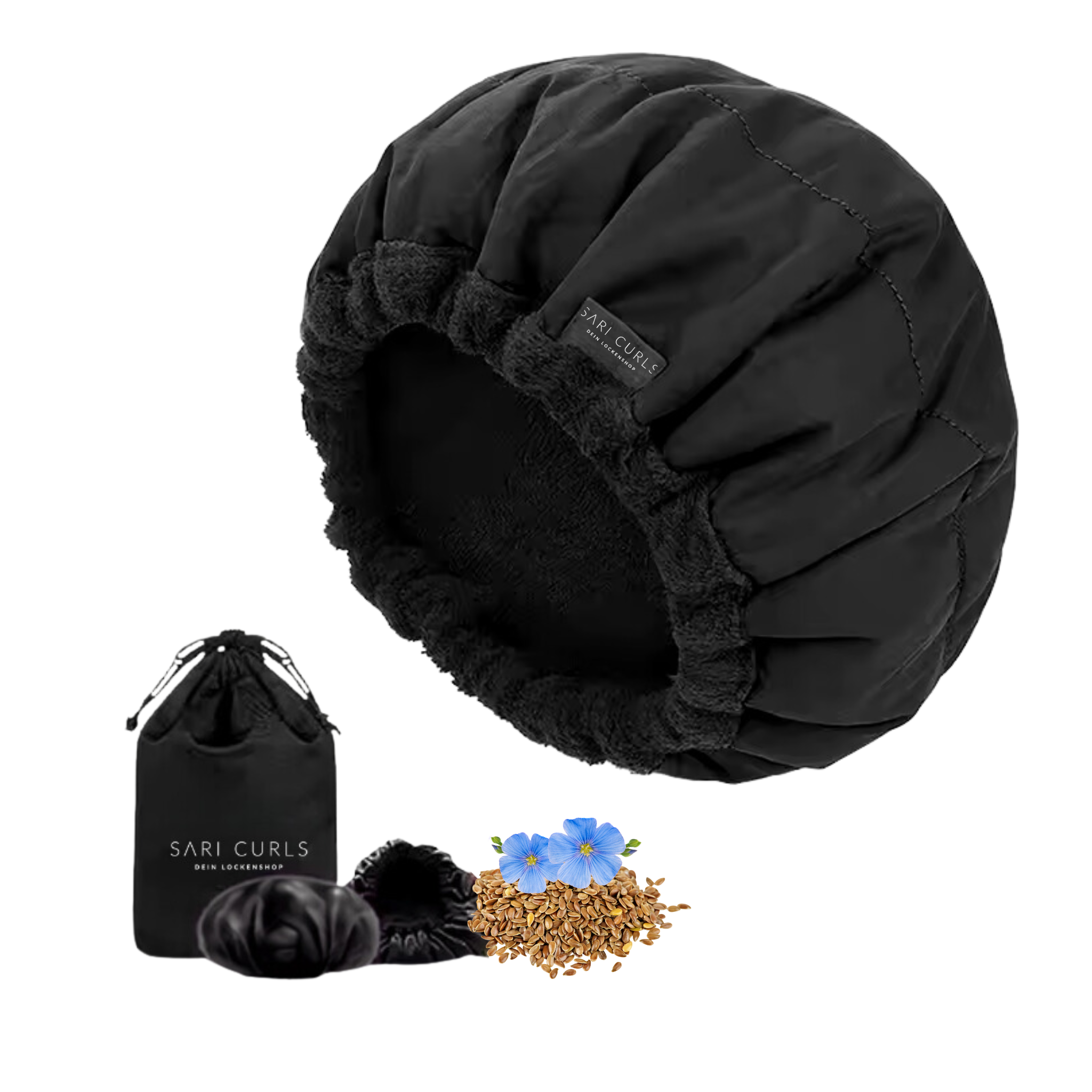 SARI CURLS | Flaxseed Heat Cap - M Heat Cap SARI CURLS