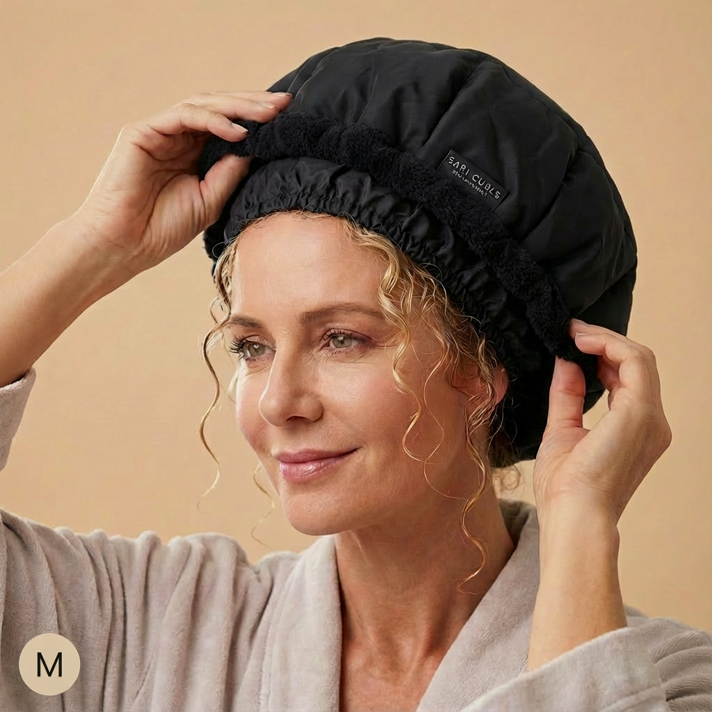 SARI CURLS | Flaxseed Heat Cap - M Heat Cap SARI CURLS