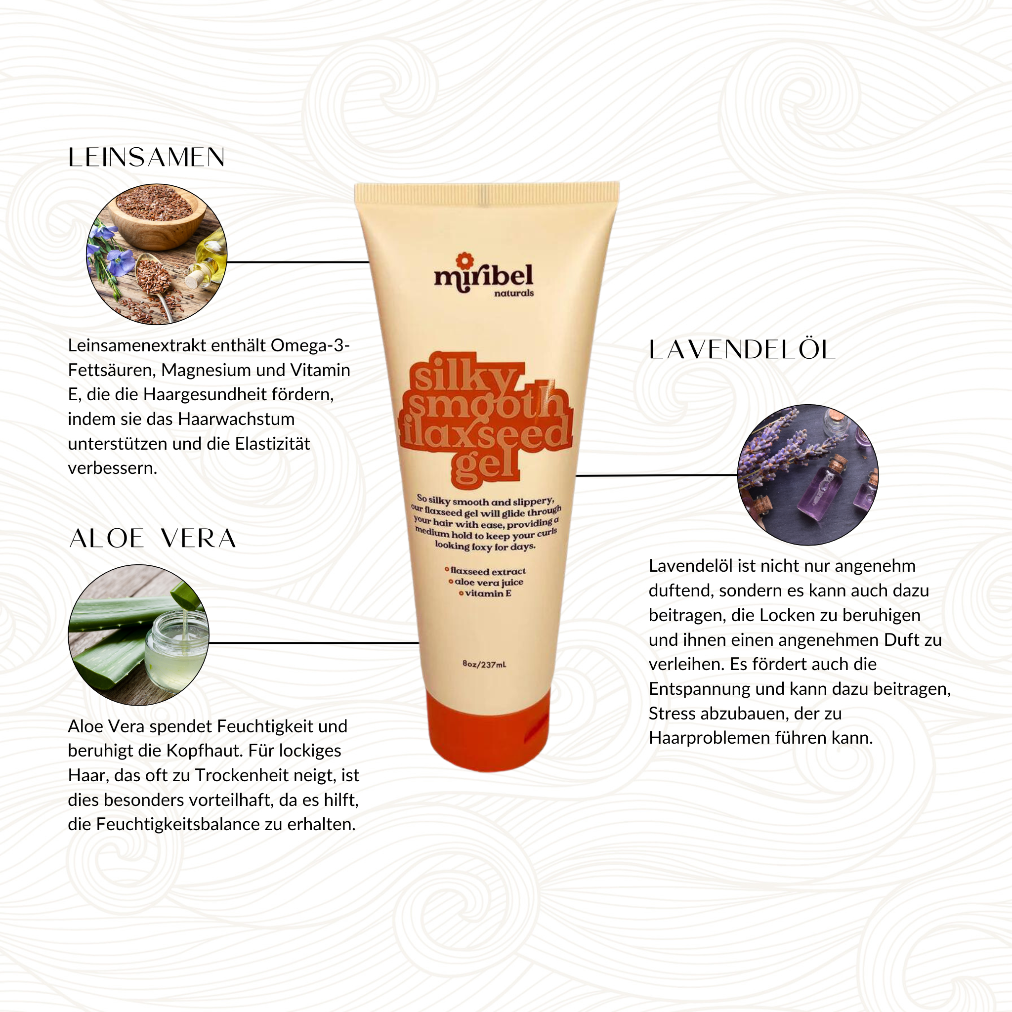 Miribel Naturals | Flaxseed Gel /237ml Styling Gel Miribel