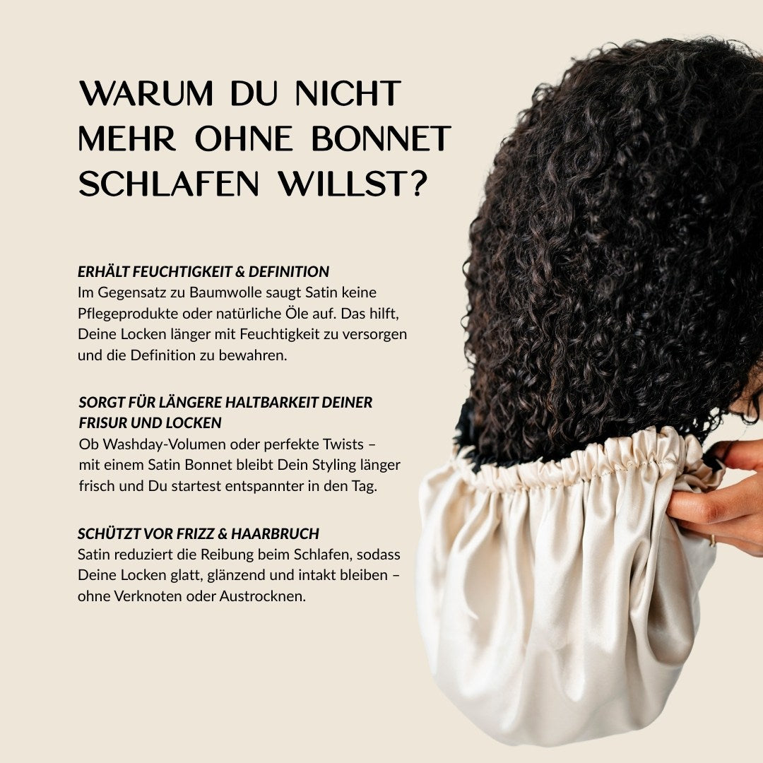 SARI CURLS | Schlaf- und Satin Box - Cream / White Satin Bundle SARI CURLS