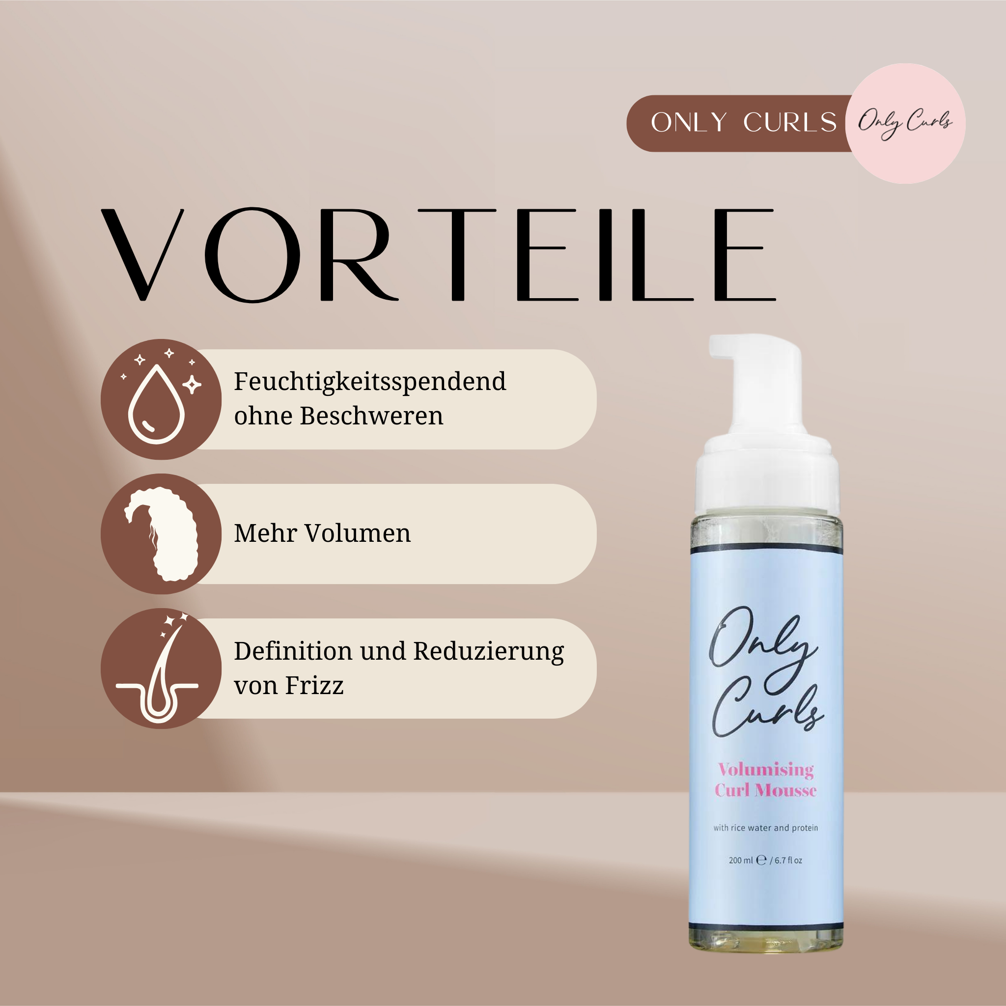 Only Curls | Volumising Curl Mousse /200ml Stylingschaum Only Curls