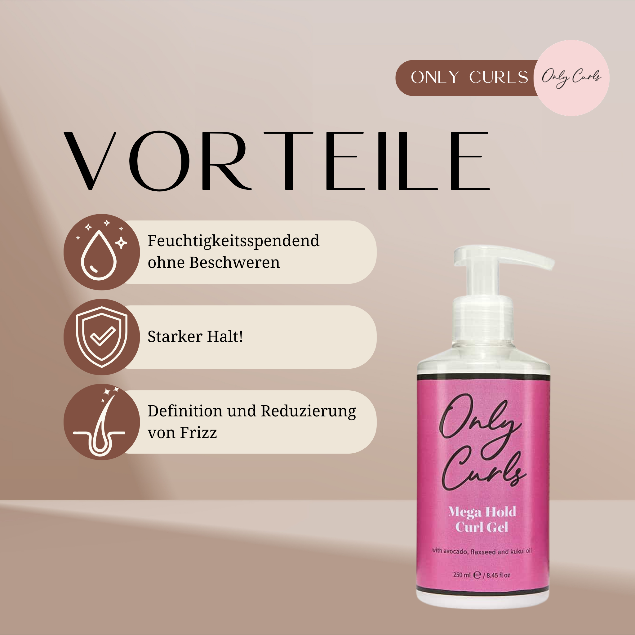 Only Curls | Mega Hold Curl Gel /250ml Styling Gel Only Curls