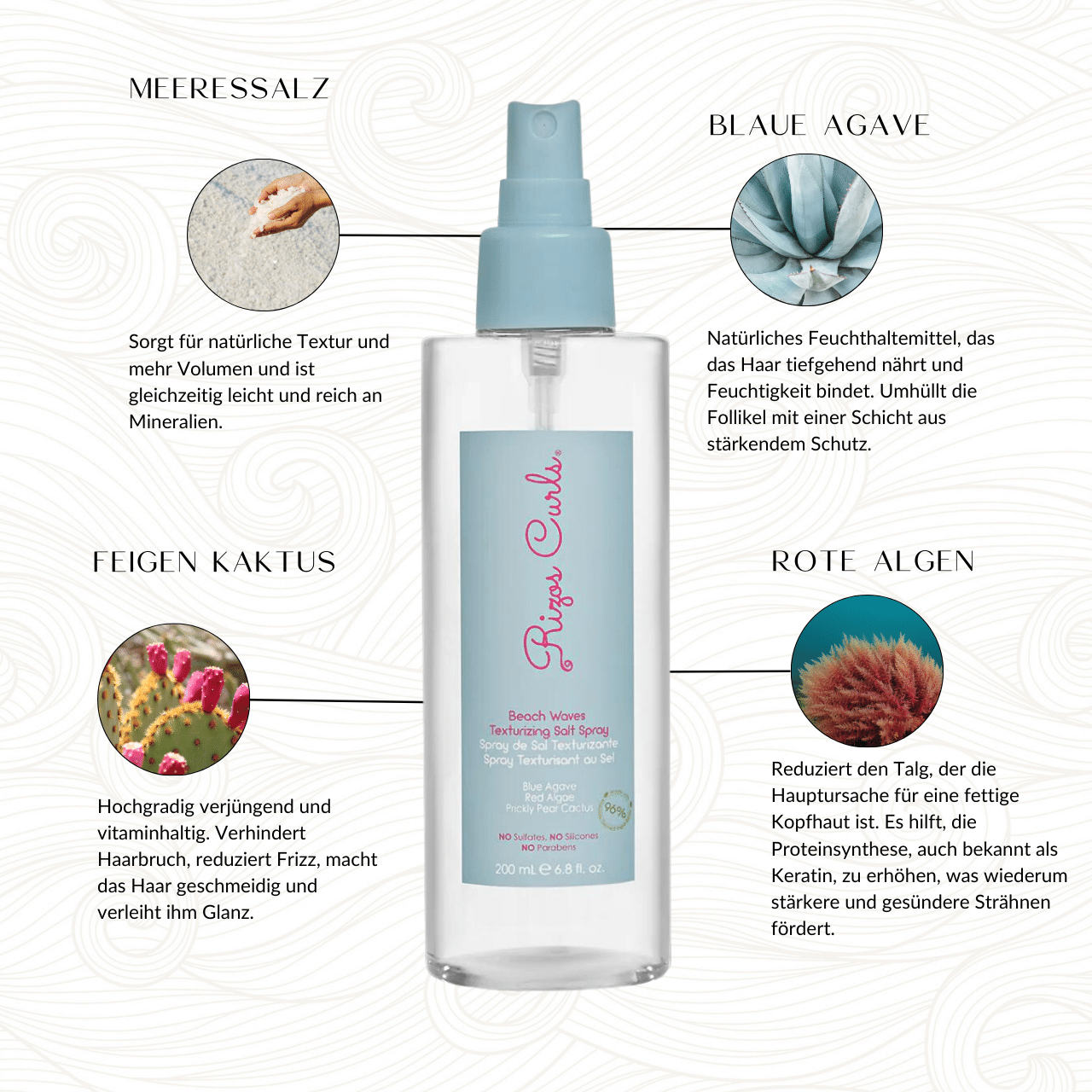 Rizos Curls | Beach Waves Texturizing Salt Spray Haarspray Rizos Curls