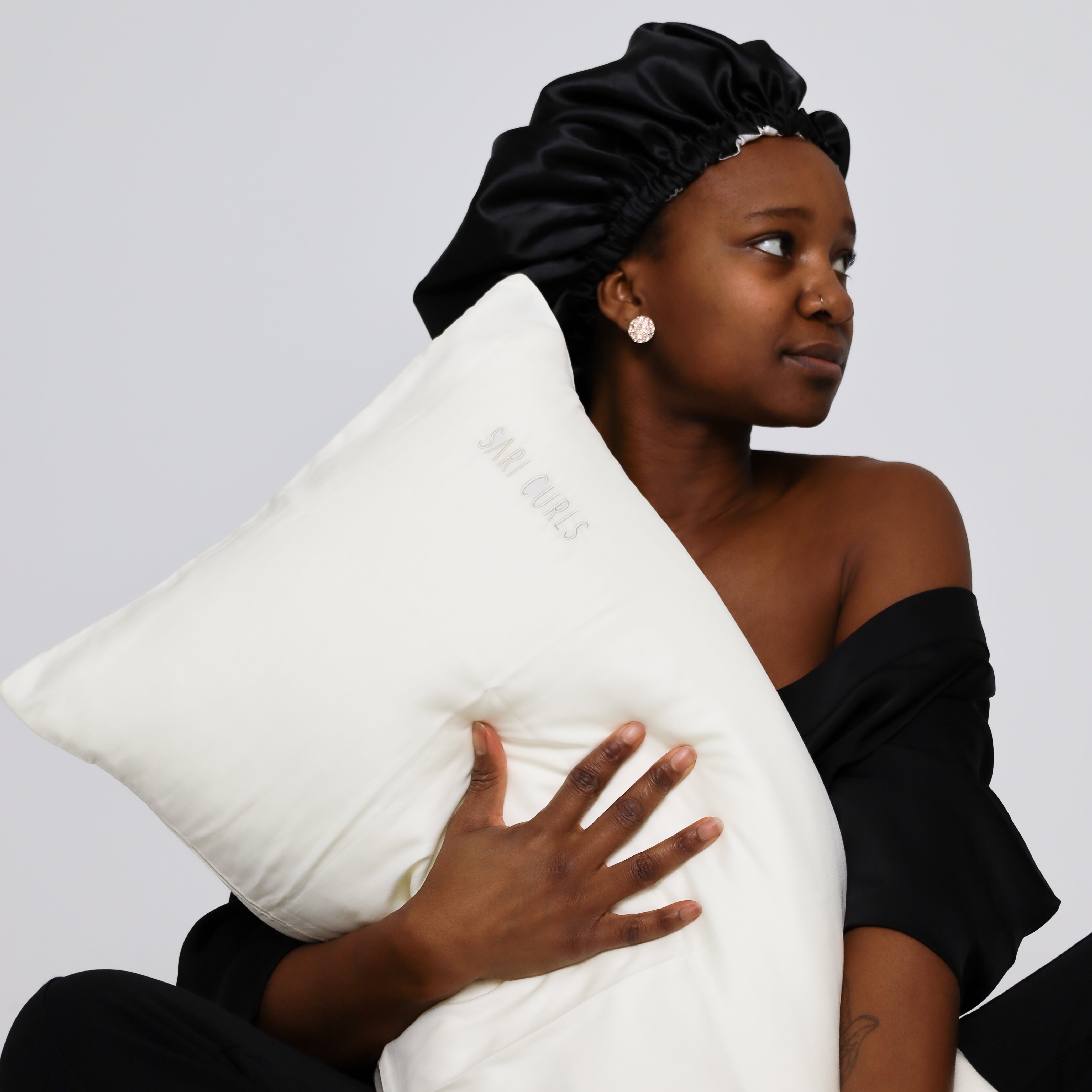 SARI CURLS | Silky 100% Bambus Kissenbezug - Cream Kissenbezug SARI CURLS