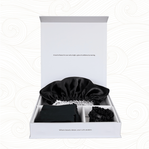 SARI CURLS | Schlaf- und Satin Box - Cloud/Onyx Satin Bundle SARI CURLS