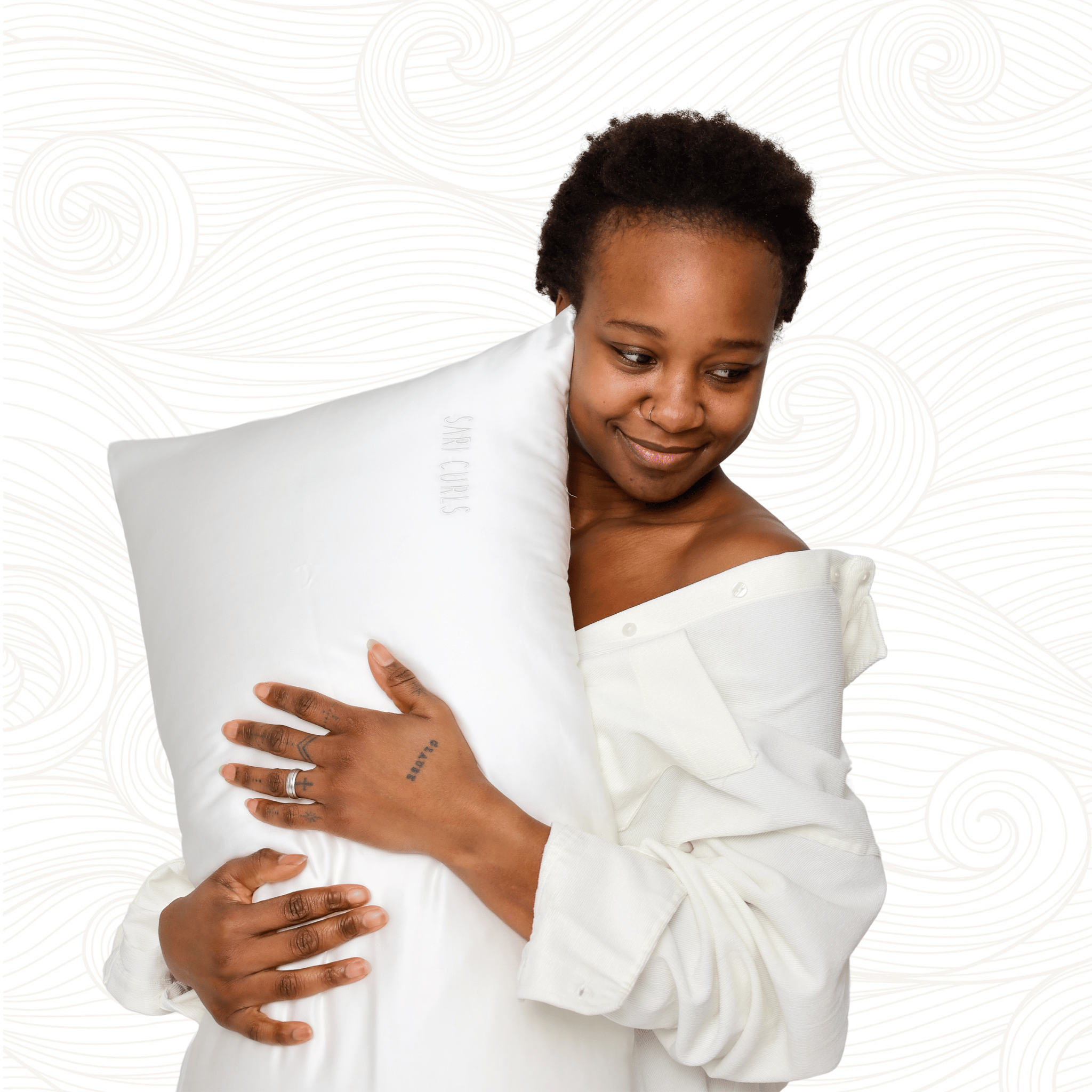 SARI CURLS | Schlaf- und Satin Box - Cream / White Satin Bundle SARI CURLS