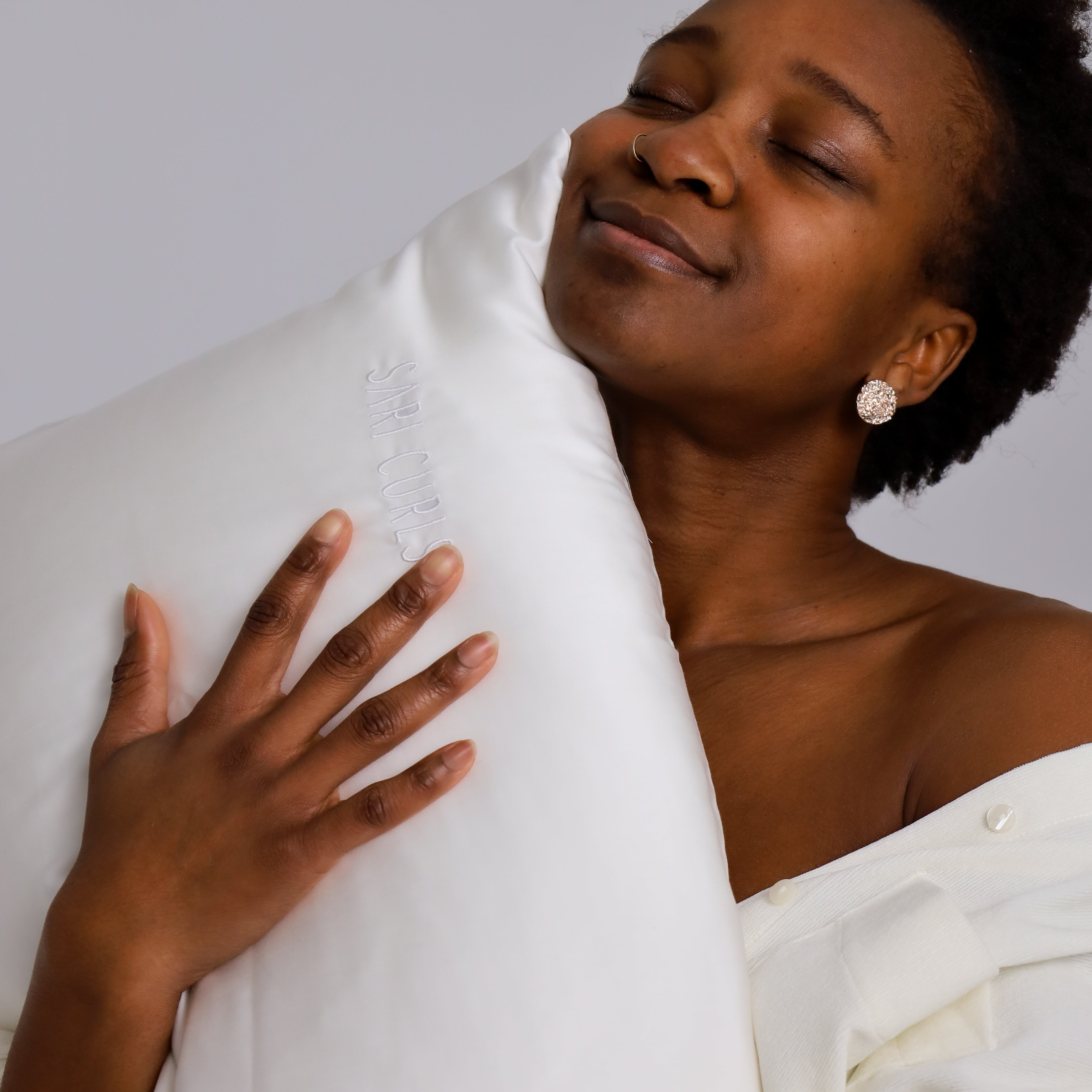 SARI CURLS | Schlaf- und Satin Box - Cream / White Satin Bundle SARI CURLS