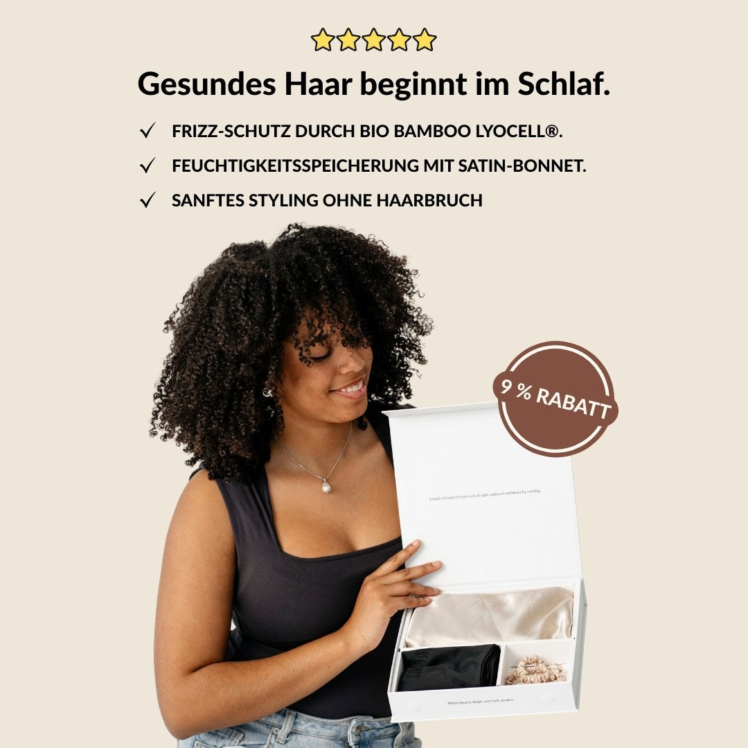 SARI CURLS | Schlaf- und Satin Box - Cream / White Satin Bundle SARI CURLS