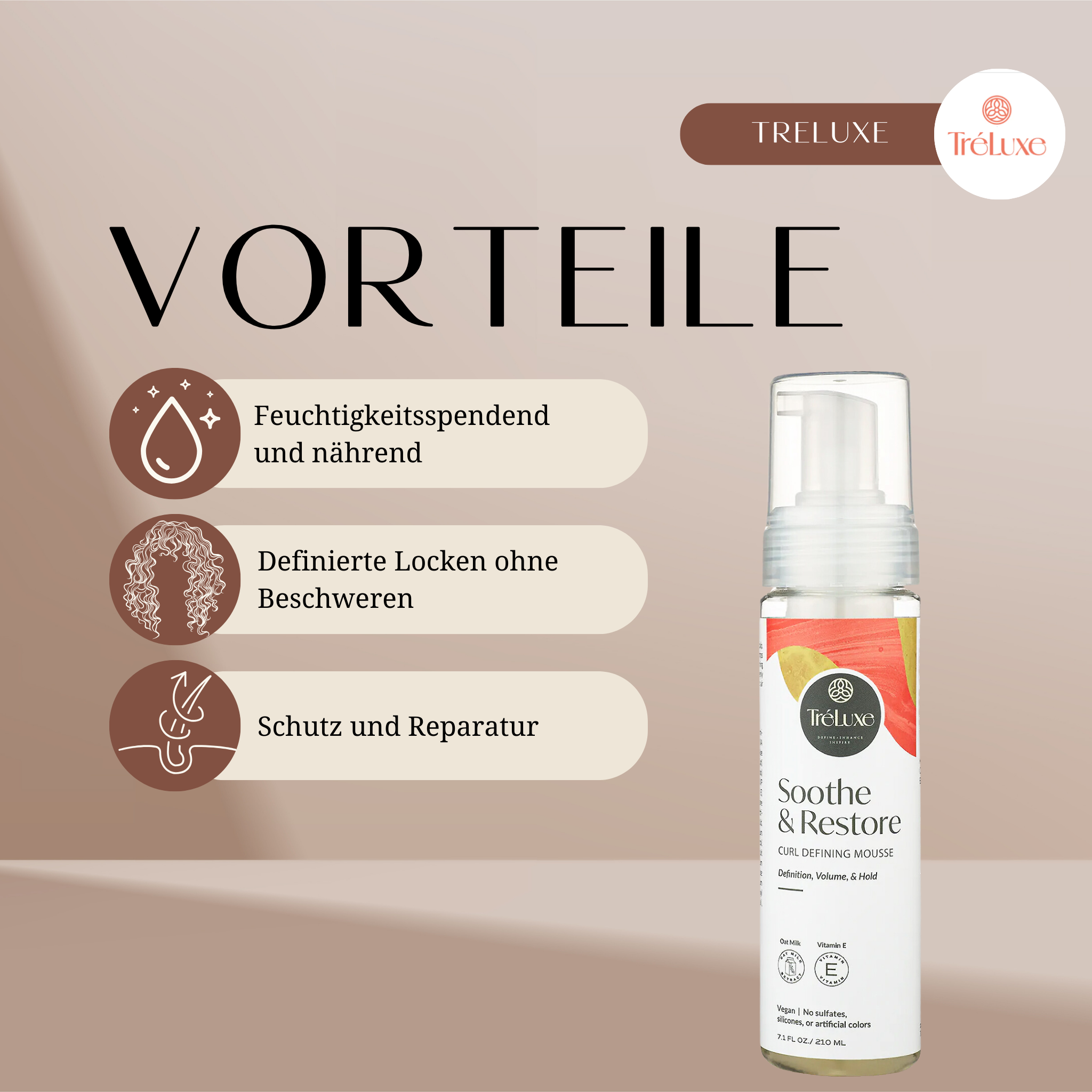 Tréluxe | Sooth & Restore Curl Defining Mousse /210ml Stylingschaum Tréluxe