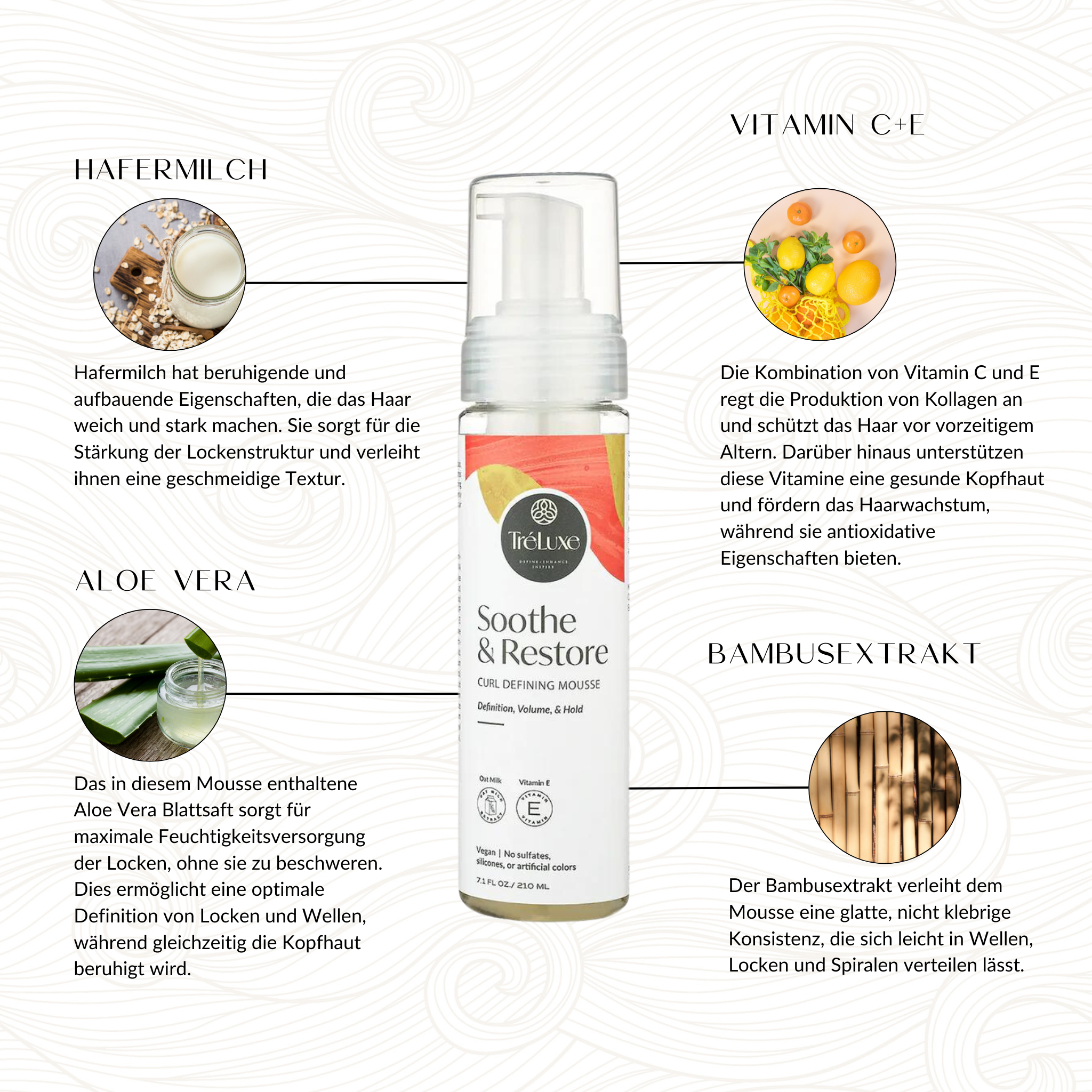 Tréluxe | Sooth & Restore Curl Defining Mousse /210ml Stylingschaum Tréluxe