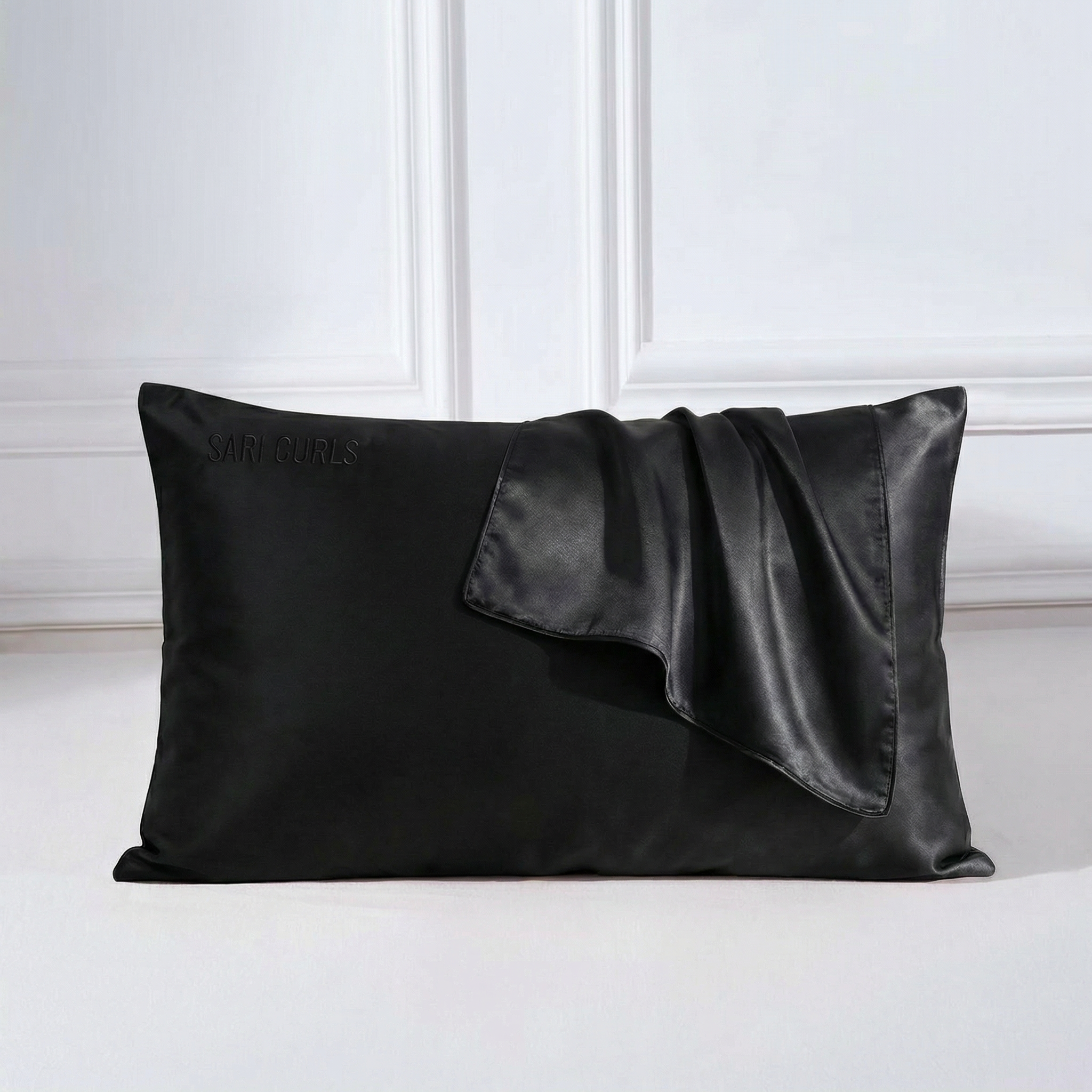 SARI CURLS | Silky 100% Bambus Kissenbezug - Onyx Kissenbezug SARI CURLS