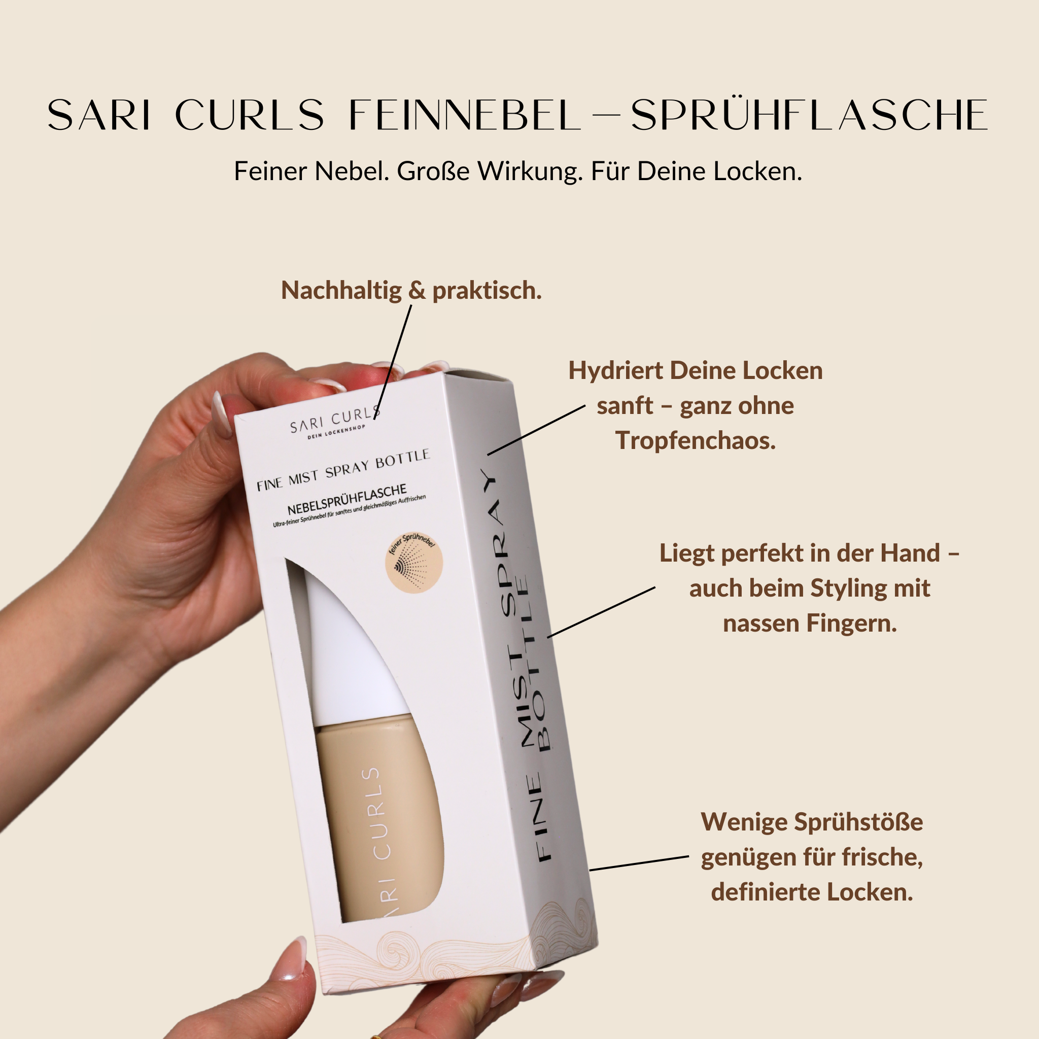 SARI CURLS | Feinnebel-Sprühflasche Sprühflasche SARI CURLS