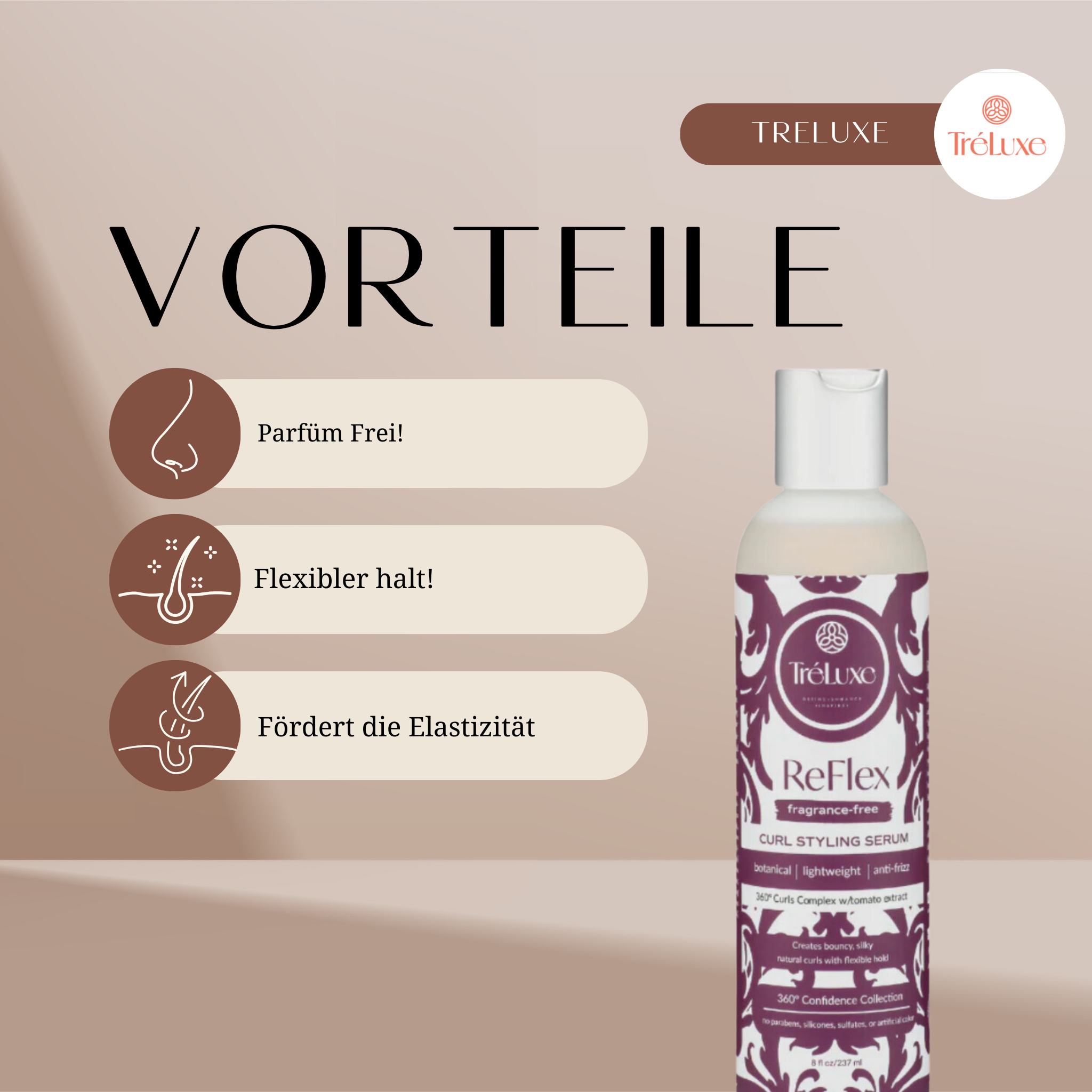 Tréluxe | ReFlex Curl Styling Serum Fragrance Free /236ml Tréluxe
