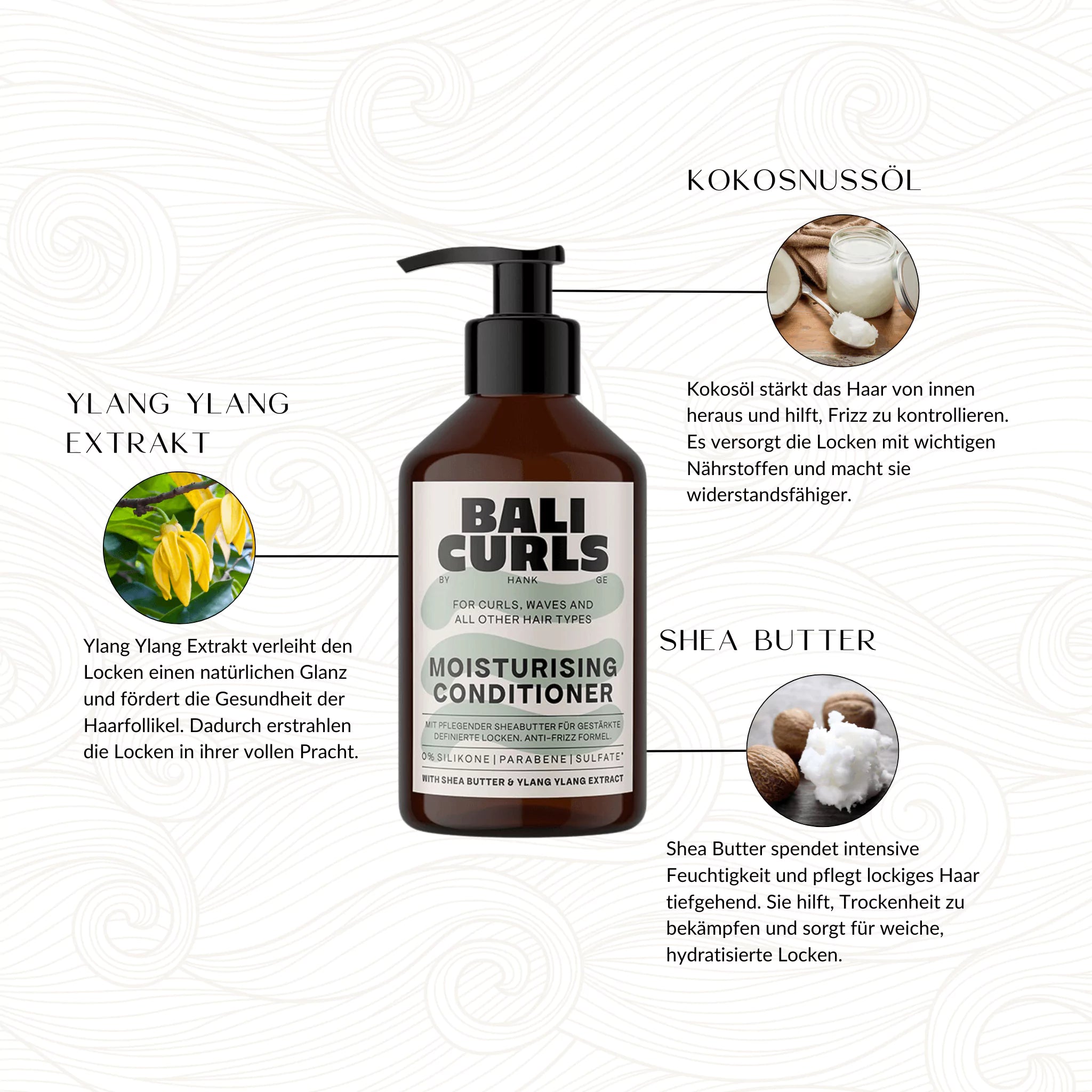 Bali Curls by Hank Ge | Moisturising Conditioner /250ml Conditioner Bali Curls by Hank Ge