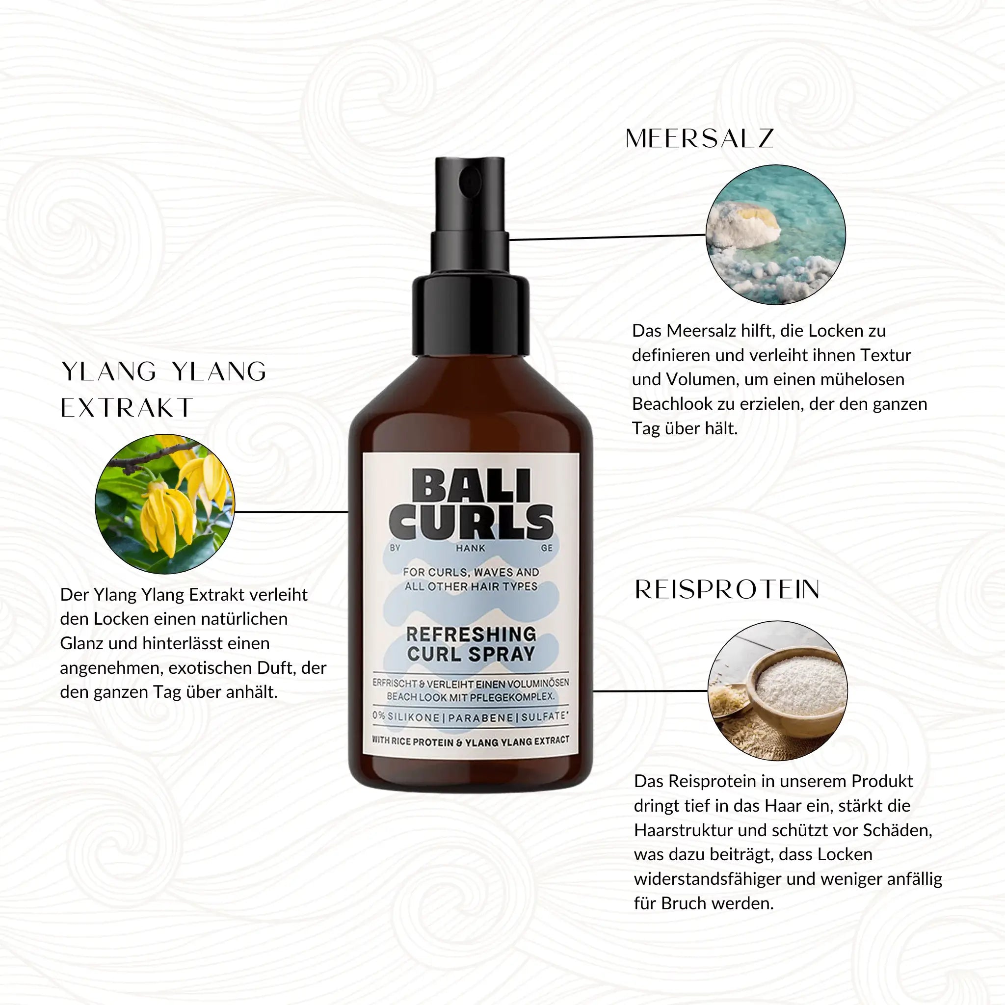 Bali Curls by Hank Ge | Refreshing Curl Spray /150ml Haarspray Bali Curls by Hank Ge