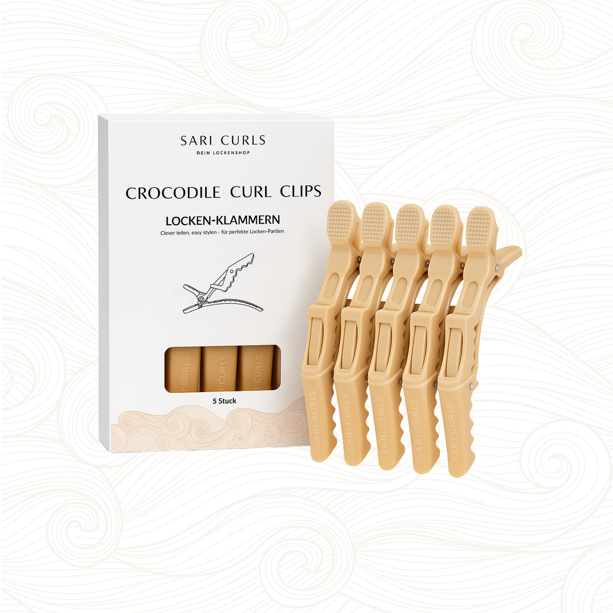 SARI CURLS | Crocodile Curl Clips Haarklammer SARI CURLS
