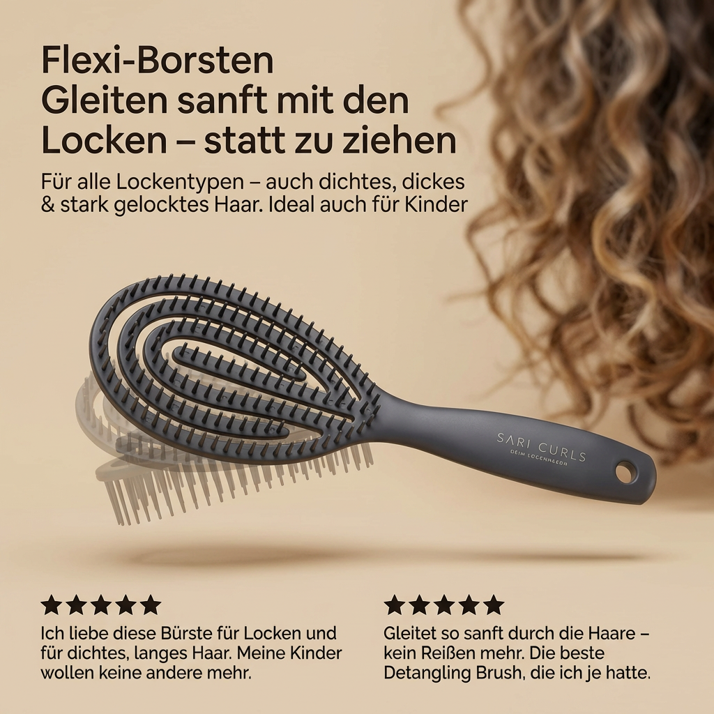 SARI CURLS | Detangling Brush - Black Edition Bürsten & Kämme SARI CURLS