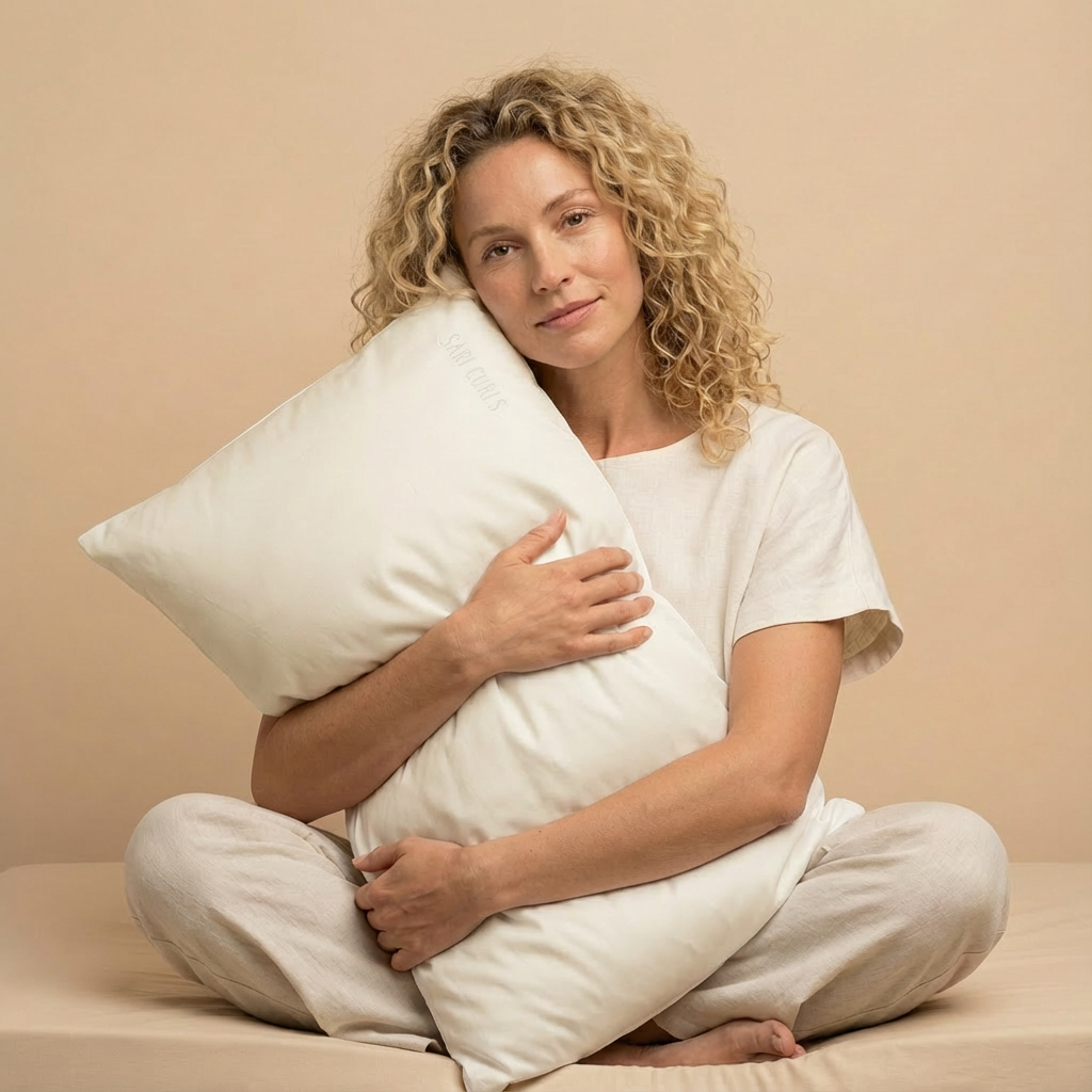 SARI CURLS | Silky 100% Bambus Kissenbezug - Cream Kissenbezug SARI CURLS