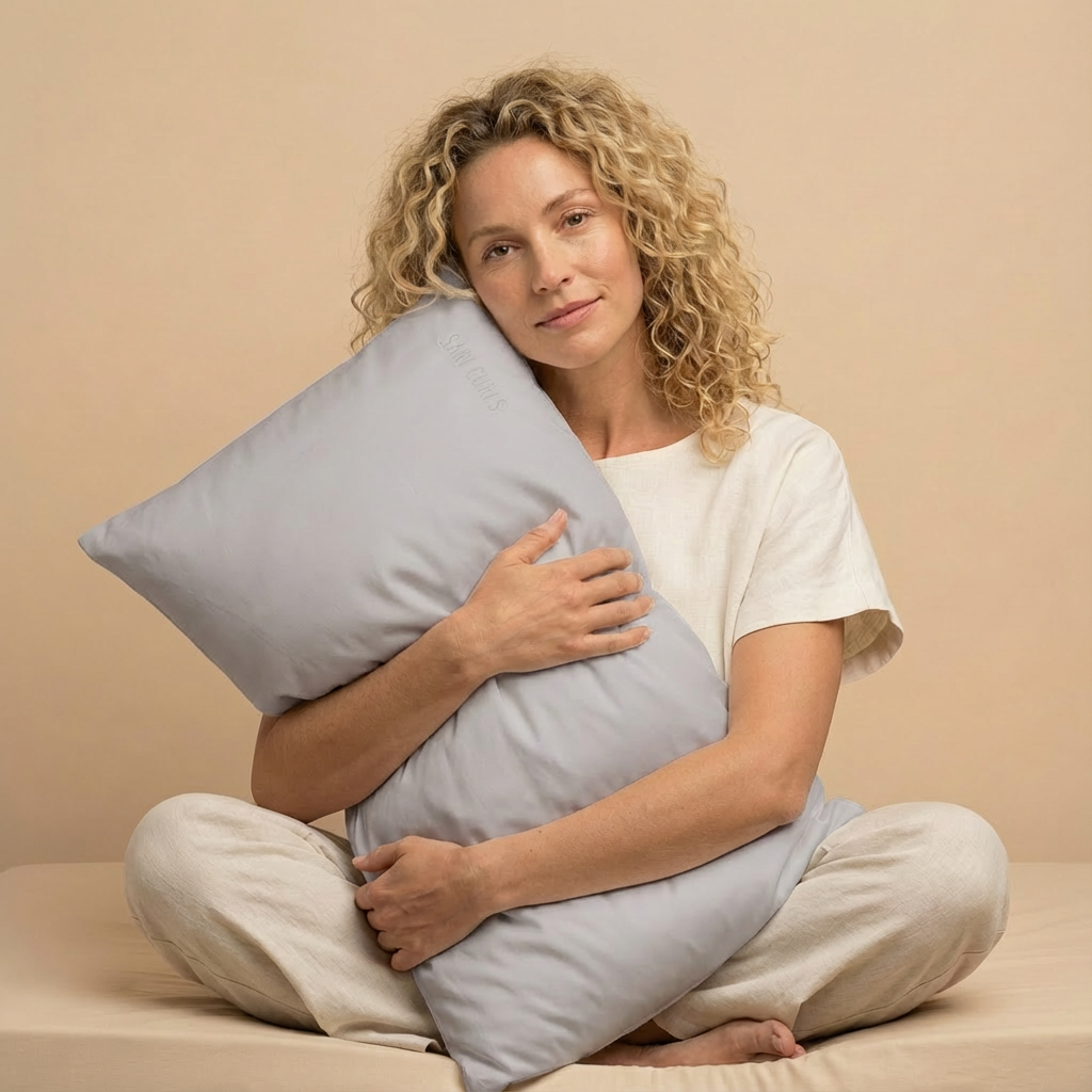 SARI CURLS | Silky 100% Bambus Kissenbezug - Grey Kissenbezug SARI CURLS