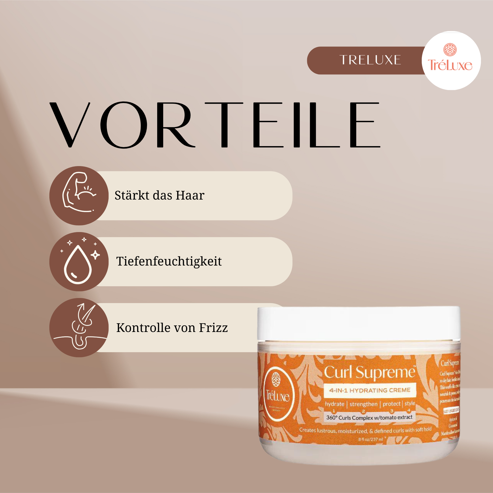 Tréluxe | Curl Supreme™ 4-in-1 Hydrating Crème /236ml Cream Tréluxe
