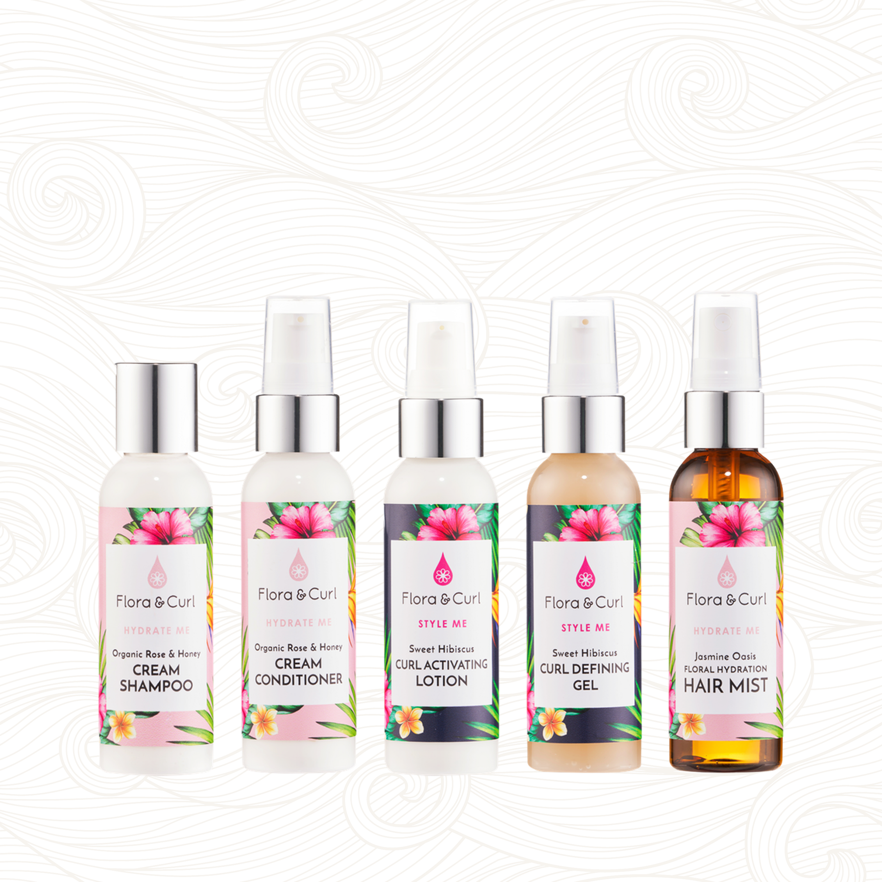 Flora & Curl | 5er-Reiseset /5x60ml Reiseset Flora & Curl