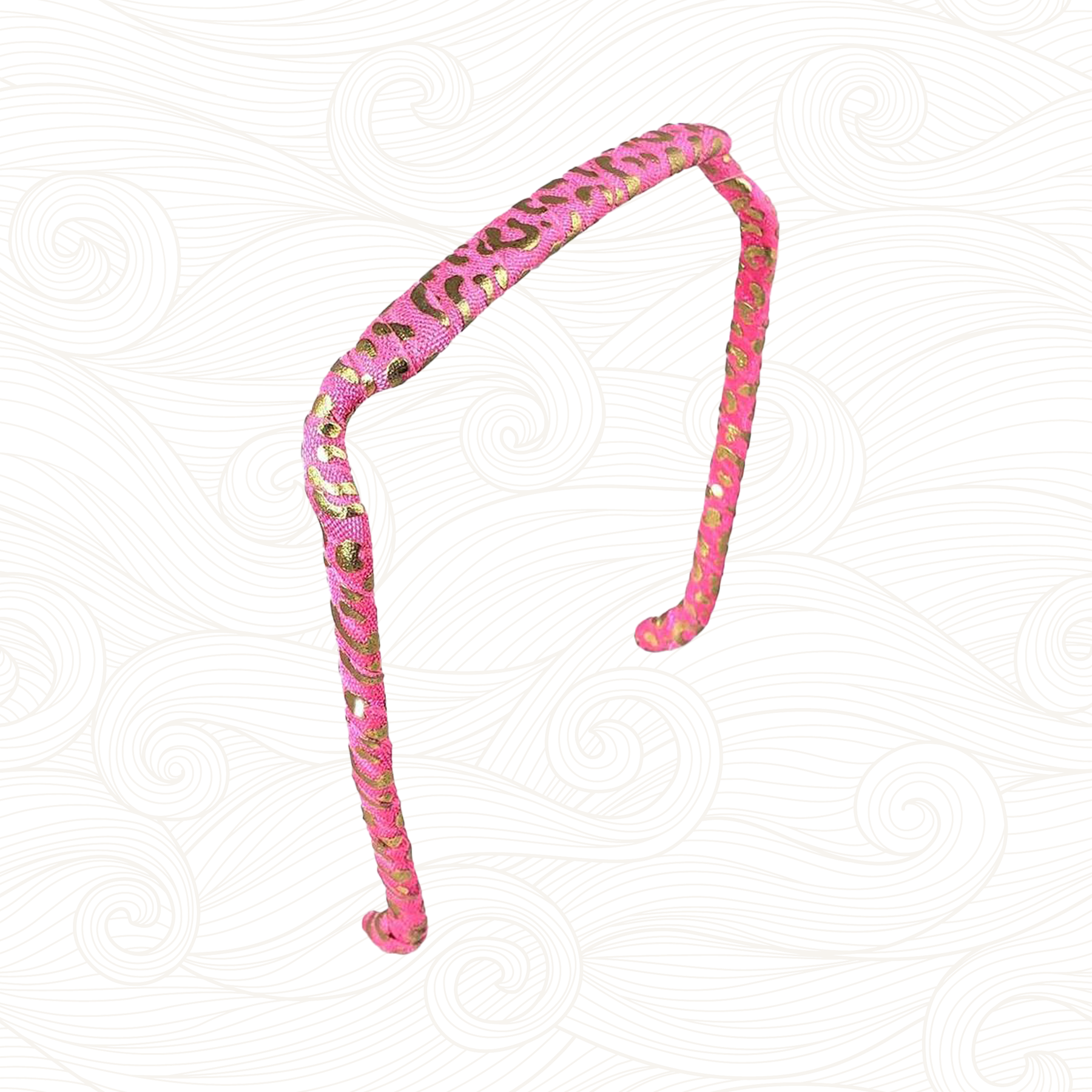 Zazzy Bandz | Hand Wrapped - Pink & Gold Cheetah Haarreif Zazzy Bandz