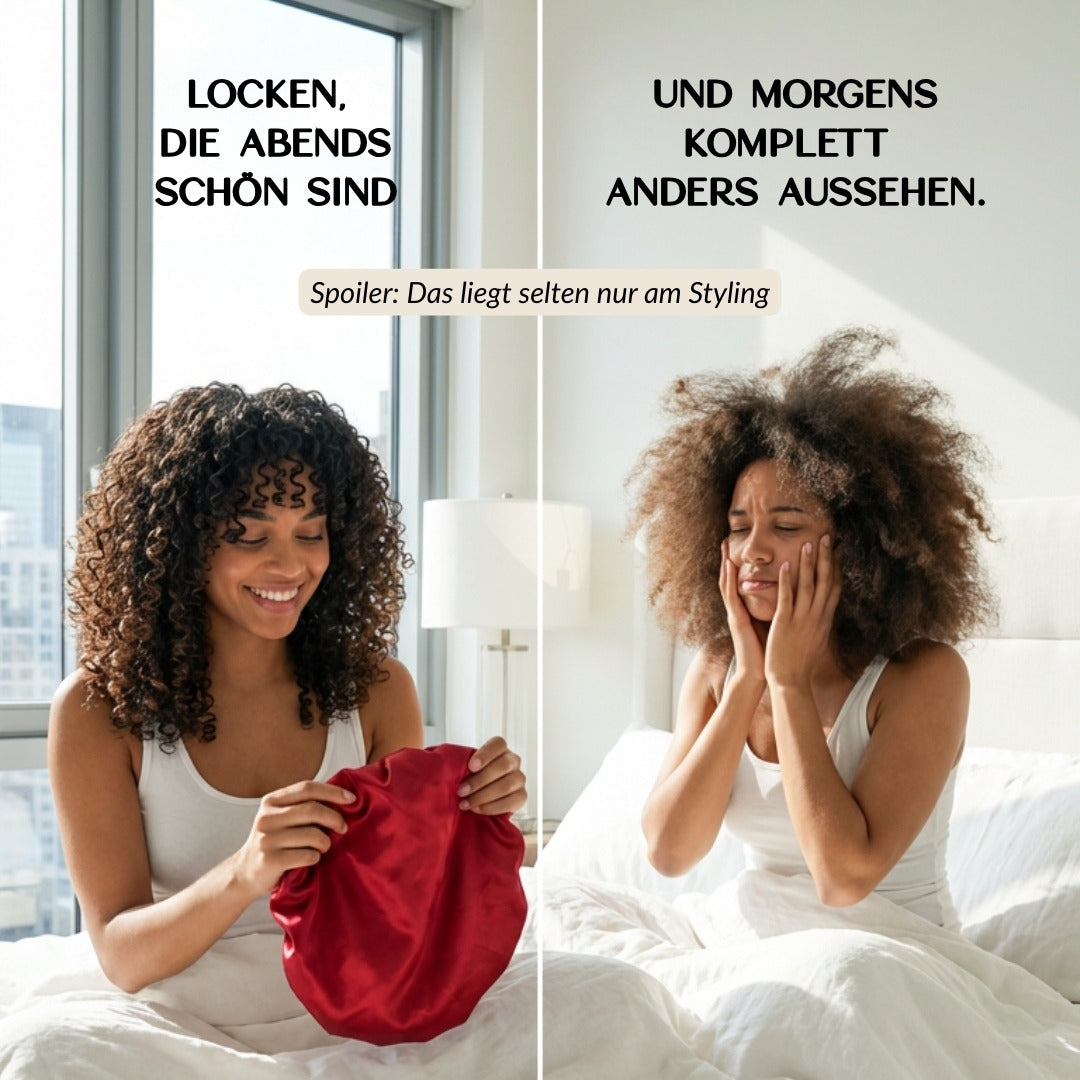 SARI CURLS | Schlaf- und Satin Box - Cream / White