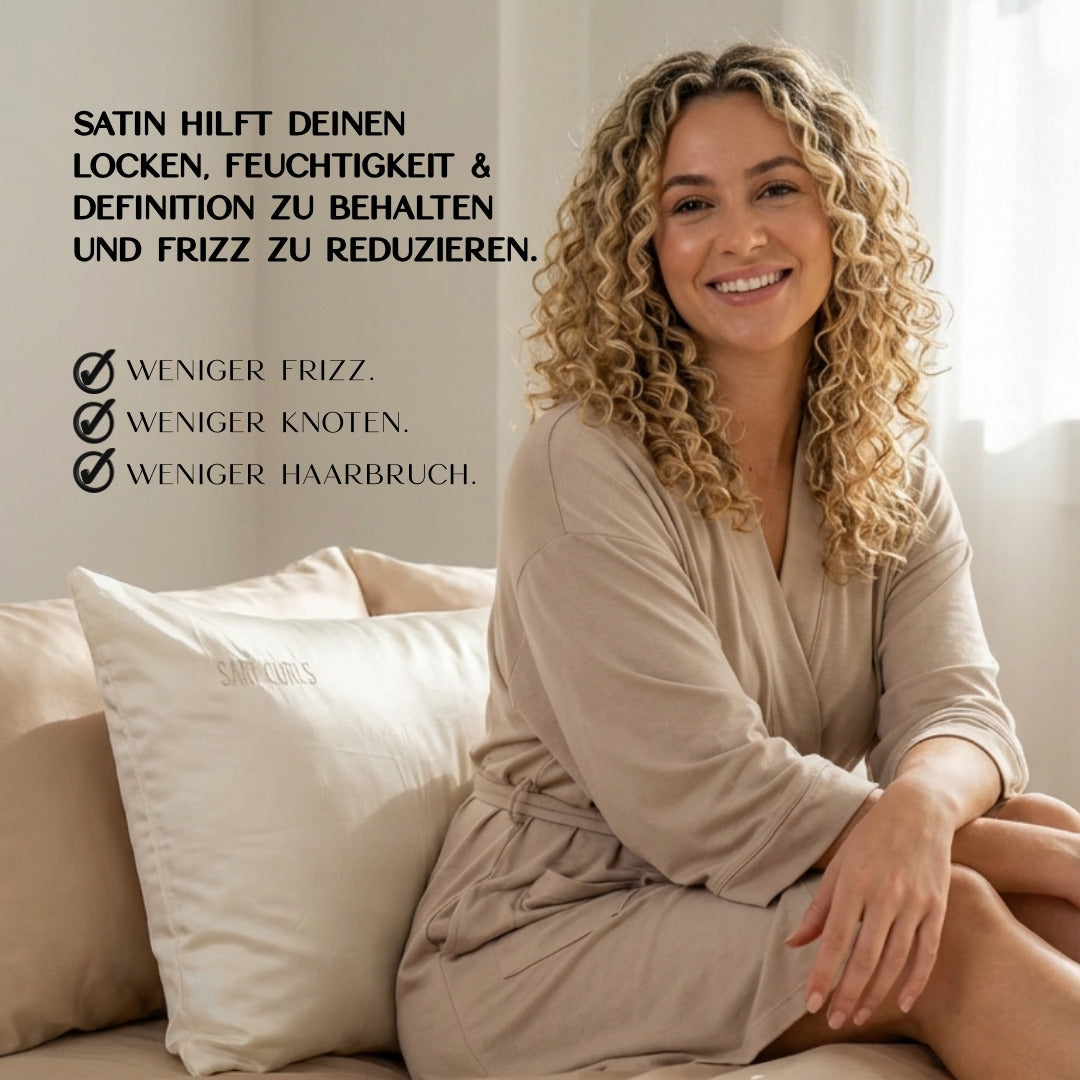 SARI CURLS | Schlaf- und Satin Box - Cream / White Satin Bundle SARI CURLS