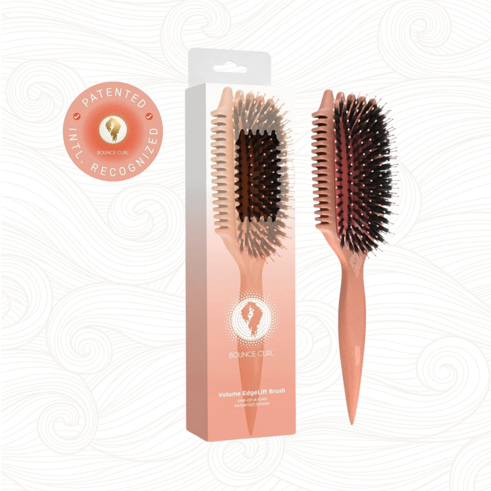 Bounce Curl | Volume EdgeLift Brush - Peach Bürsten & Kämme Bounce Curl