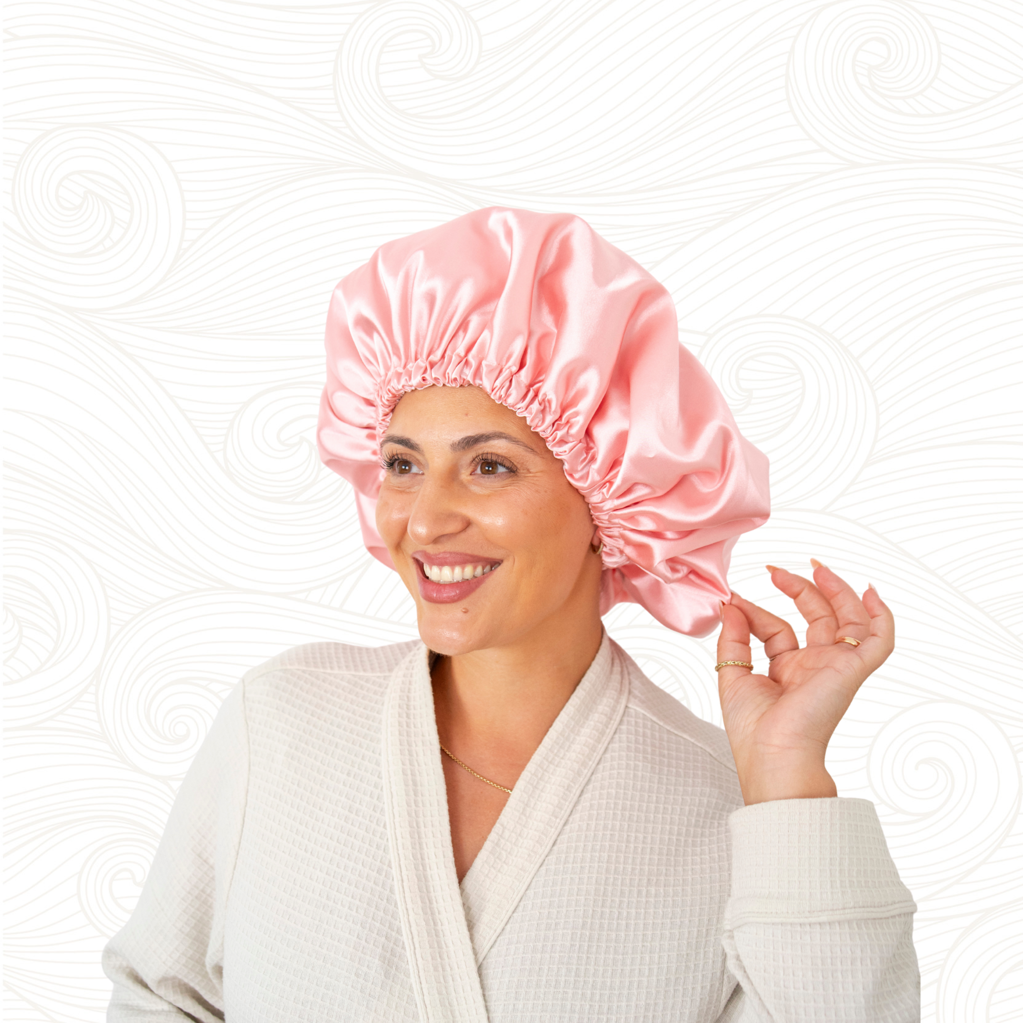 SARI CURLS | Silky Satin Bonnet - Pink Kopfhaube SARI CURLS