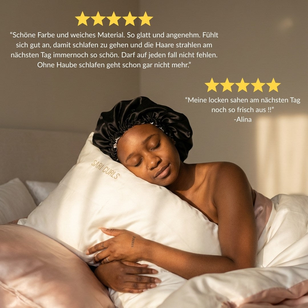 SARI CURLS | Schlaf- und Satin Box - Cream / White Satin Bundle SARI CURLS