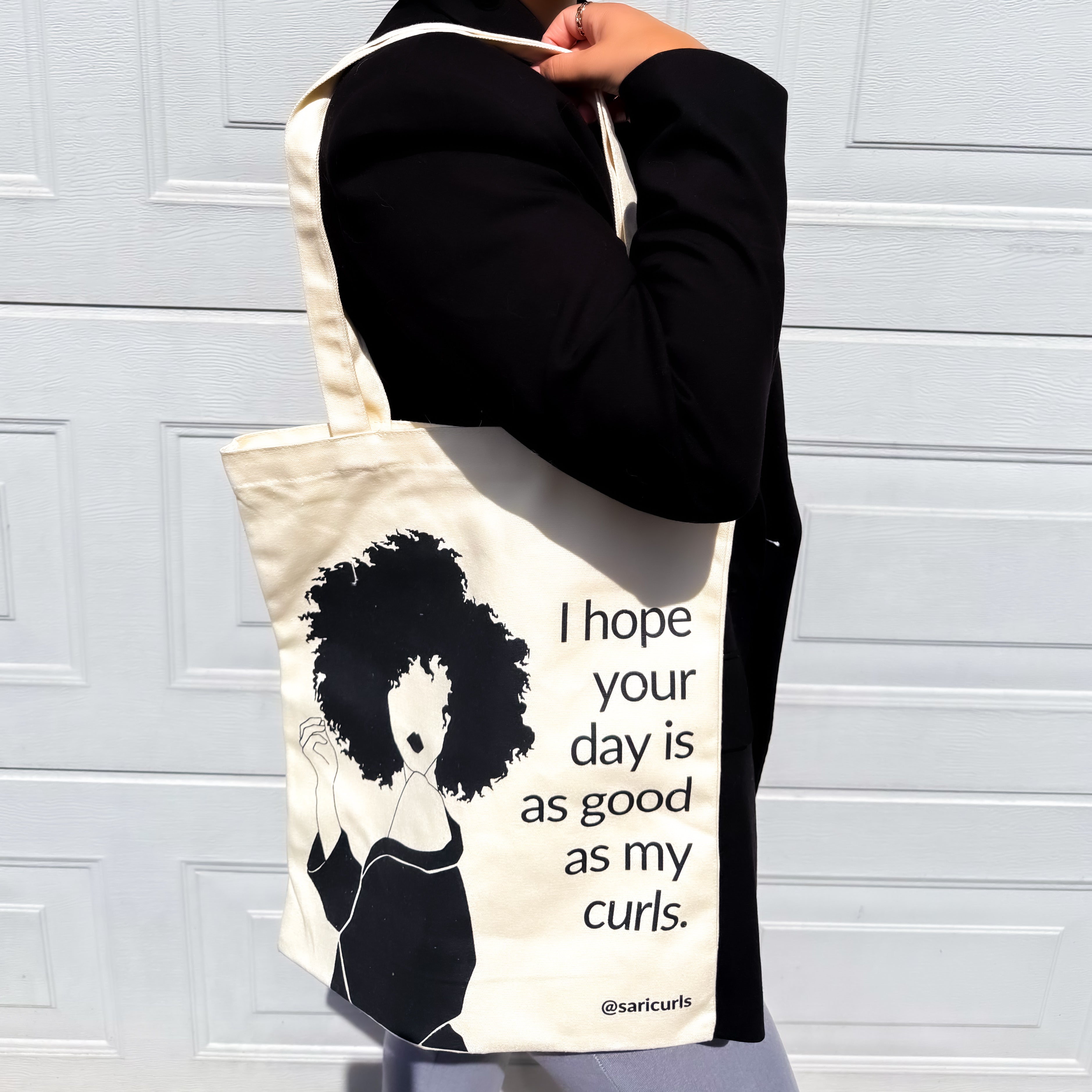 SARI CURLS | Tote Bag - Curly Queen: As Good As My Curls SARI CURLS