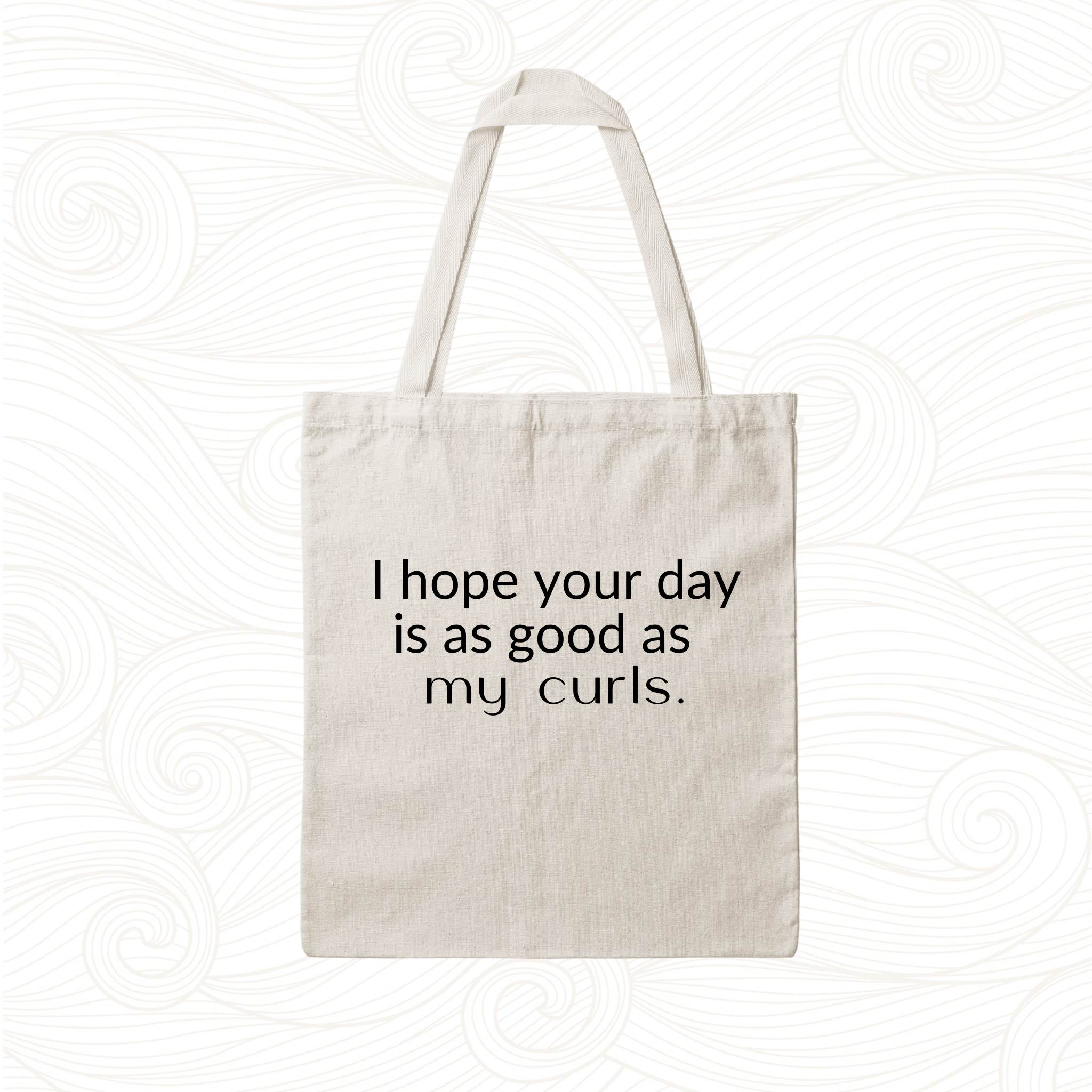 SARI CURLS | Tote Bag - Curl Quote: As Good As My Curls - GRATIS SARI CURLS