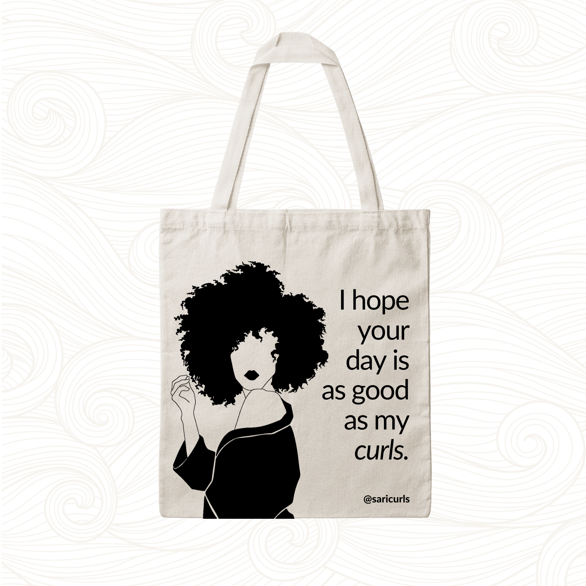 SARI CURLS | Tote Bag - Curly Queen: As Good As My Curls SARI CURLS