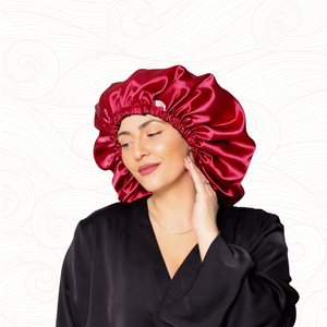 SARI CURLS | Silky Satin Bonnet - Bordeaux Red SARI CURLS Satin SARI CURLS | Dein Lockenshop