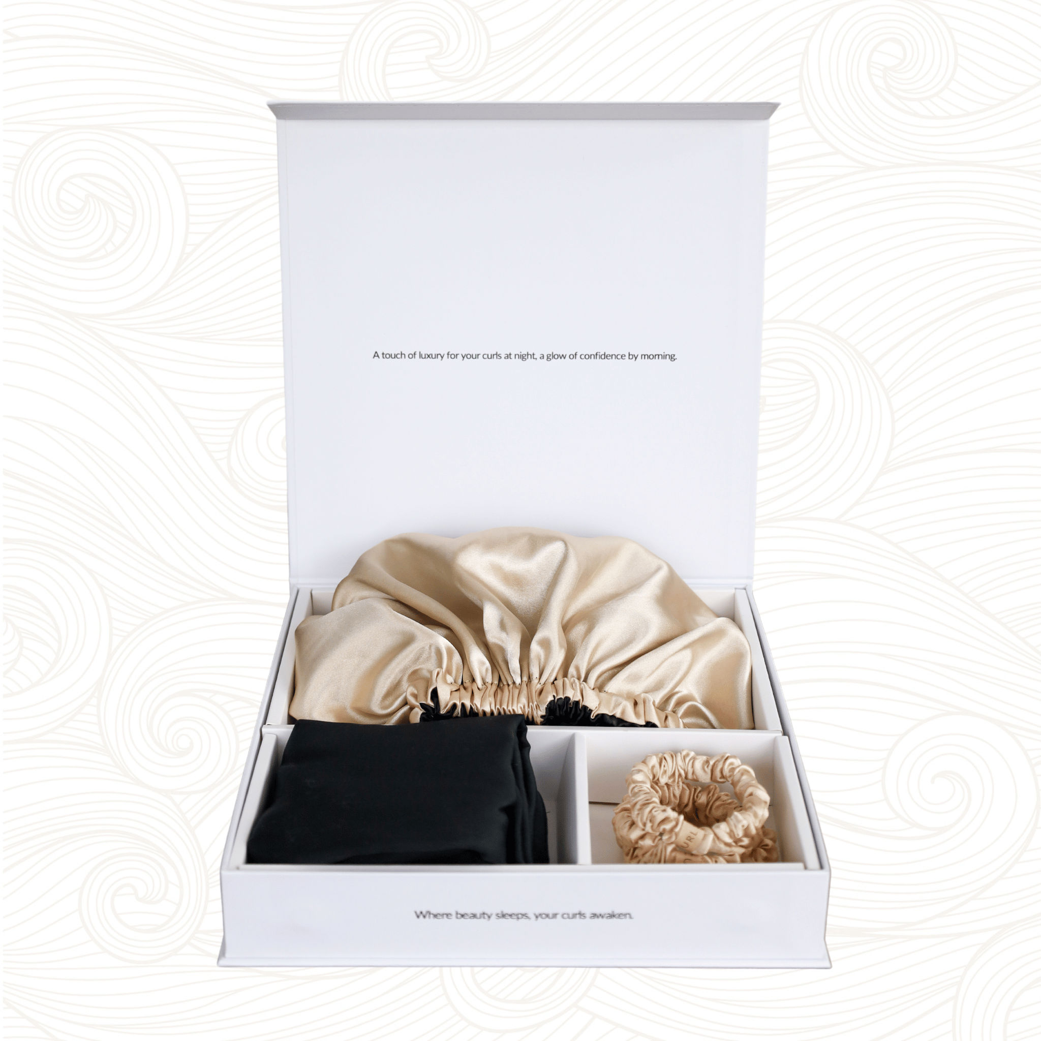 SARI CURLS | Schlaf- und Satin Box - Cream/Onyx Bundle SARI CURLS