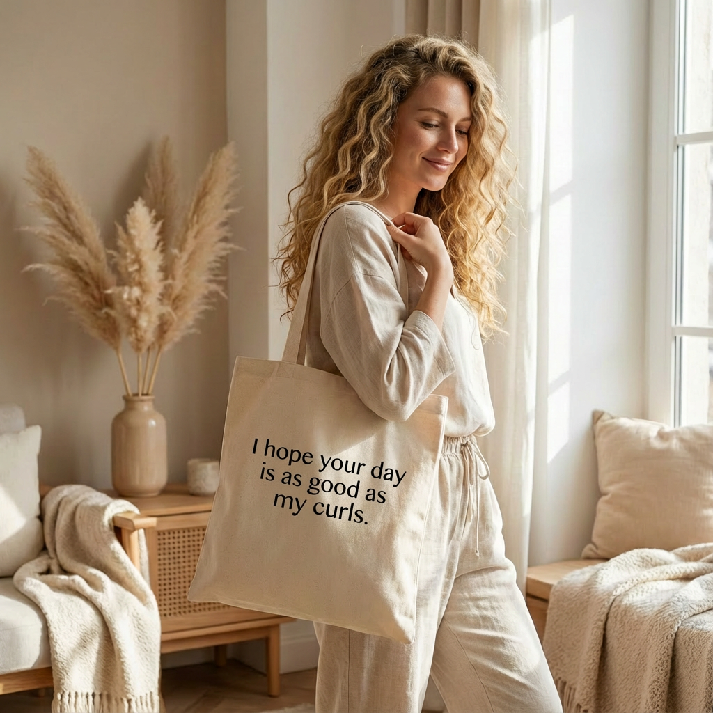 SARI CURLS | Tote Bag - Curl Quote: As Good As My Curls SARI CURLS