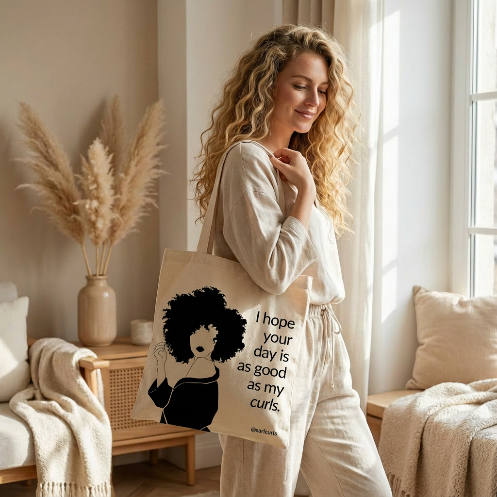 SARI CURLS | Tote Bag - Curly Queen: As Good As My Curls SARI CURLS