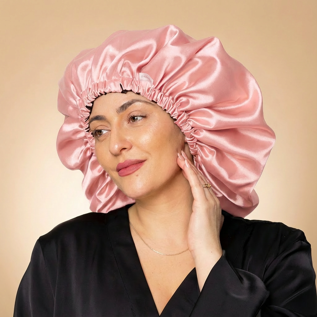 SARI CURLS | Schlaf- und Satin Box - Pink / White