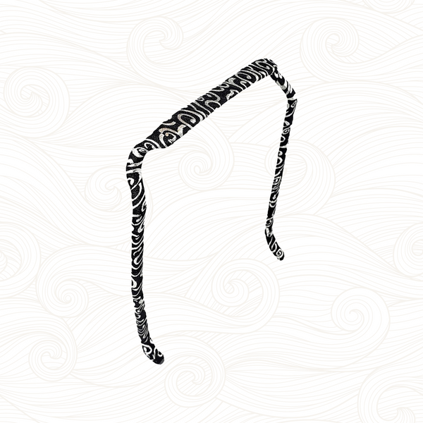 Zazzy Bandz | Hand Wrapped - Swirls of Silver & Black