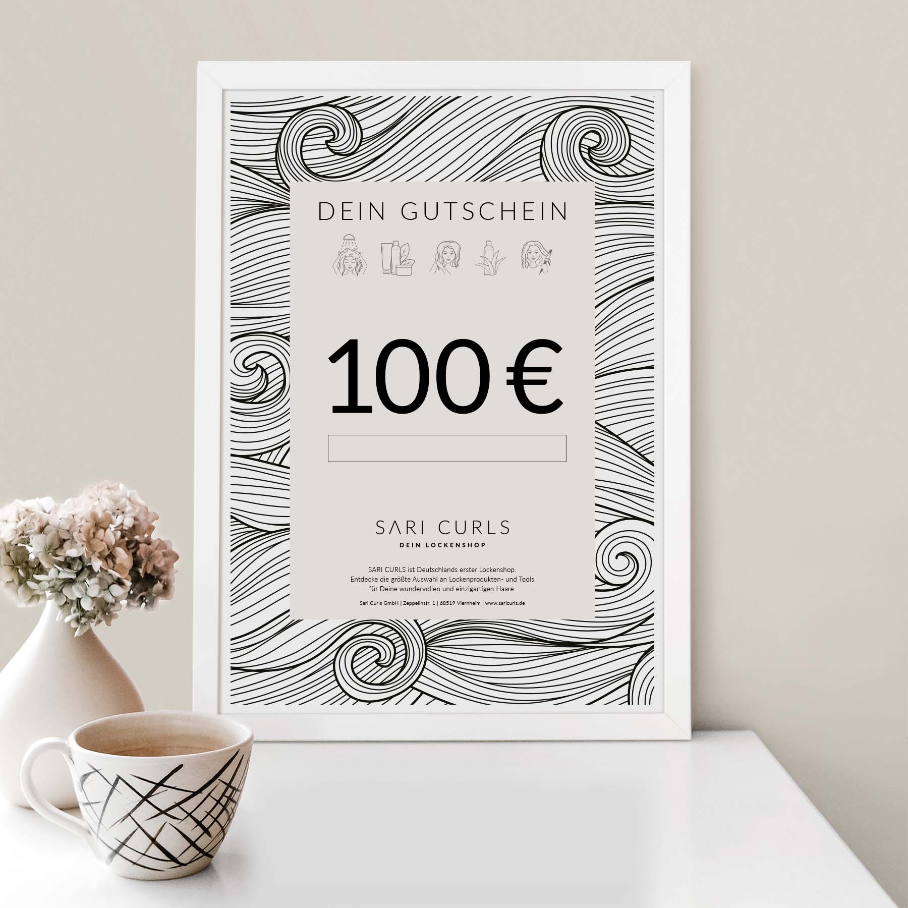 Gutschein per E-Mail | 100 Euro Geschenkgutscheine SARI CURLS